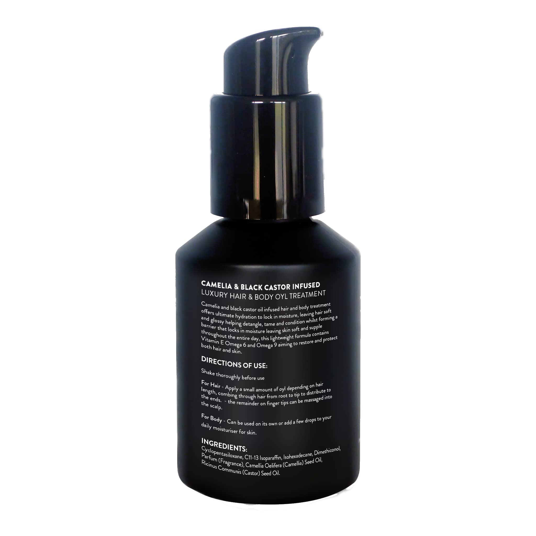 Watermans Hair Oyl 60 Ml - Camellia & Black Castor Infused Hair & Body Oil Treatment. Natural Hair Oil For Dry Damaged Hair, Oil