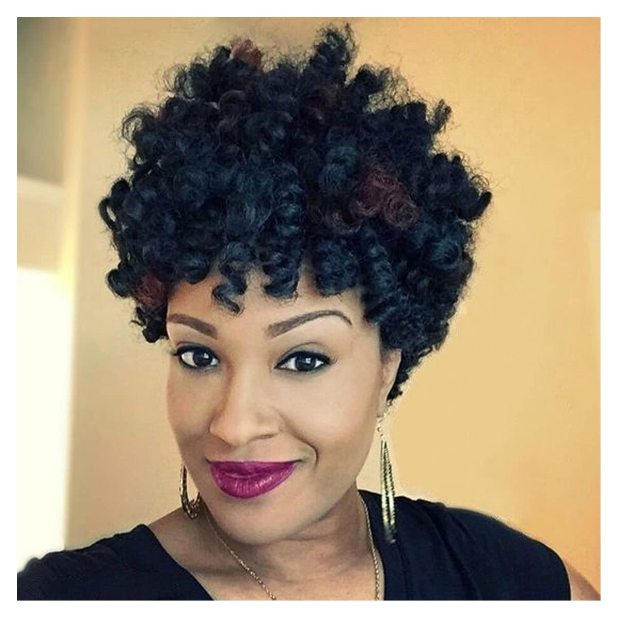PHOCAS 10'' 3Packs Short Curly Crochet Hair Toni Curl Jump Wand Jamaican Bounce Crochet Hair For Black Women(6MM 1B/Natural Blac