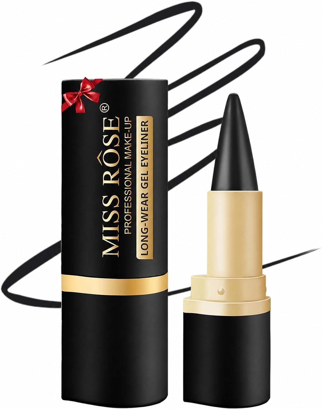 Puji Black Waterproof Eyeliner Pencil  Long Lasting Smudge Proof Matte Eyeliner, Quick Dry Eye Makeup For All Eye Shapes & Body