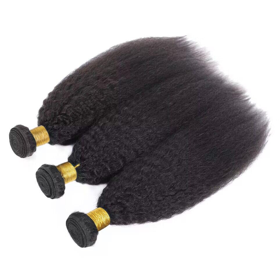 huarisi Kinky Straight Bundles Human Hair 22 Inch 100% Unprocessed 10a Brazilian Yaki Straight Human Hair 1 Bundles Remy Hair Ex