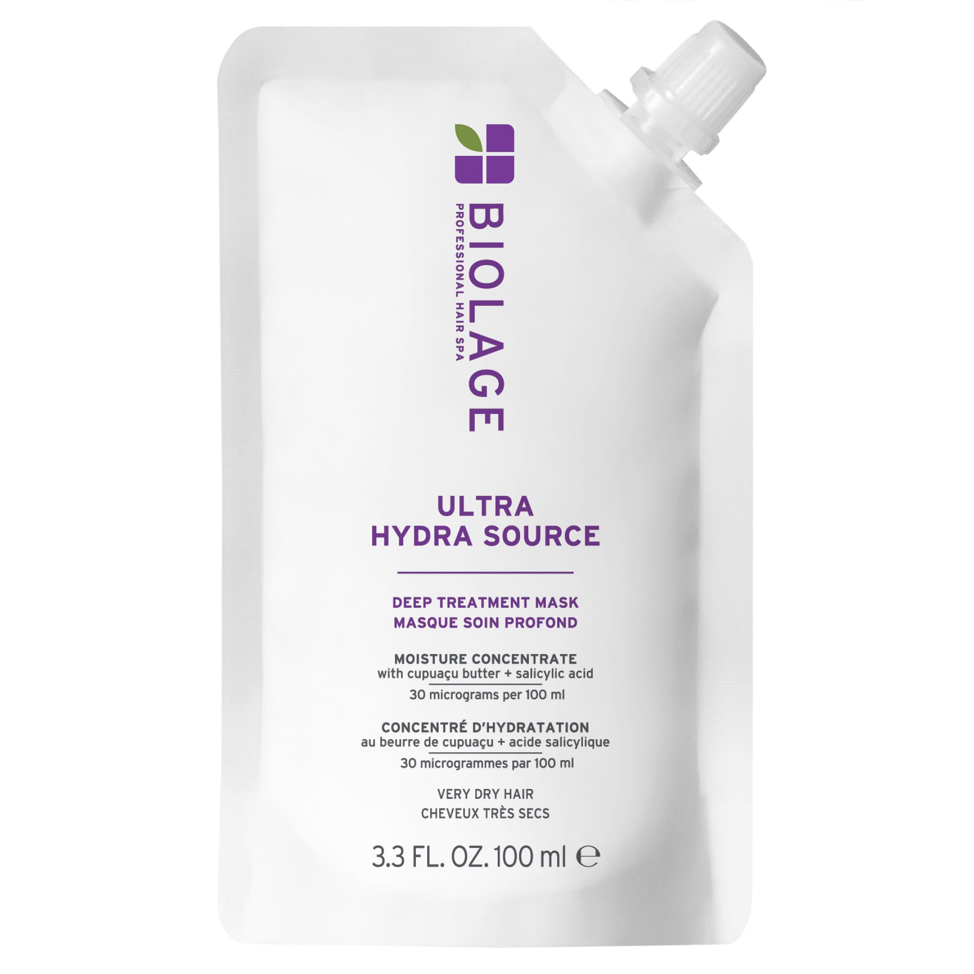BIOLAGE Ultra Hydra Source Deep Treatment Mask - Intense Hydration, For Very Dry, Thick Hair, With Micro-dosed with Cupuau Butte