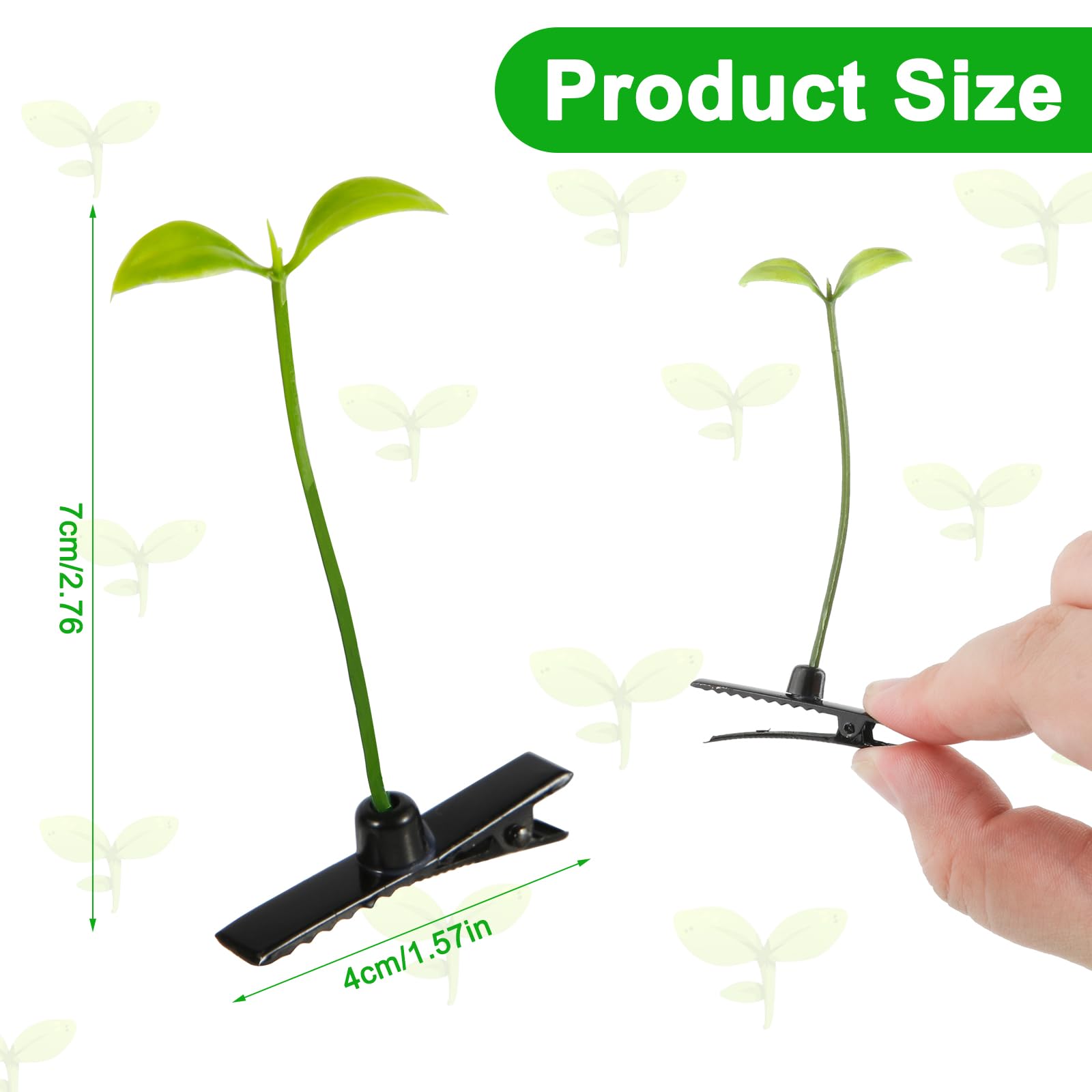 100pcs Sprout Clips, Funny Bean Sprout Hair Clips Butterfly Mushroom Plant Hairpins Hair Accessories for Women Girls Party