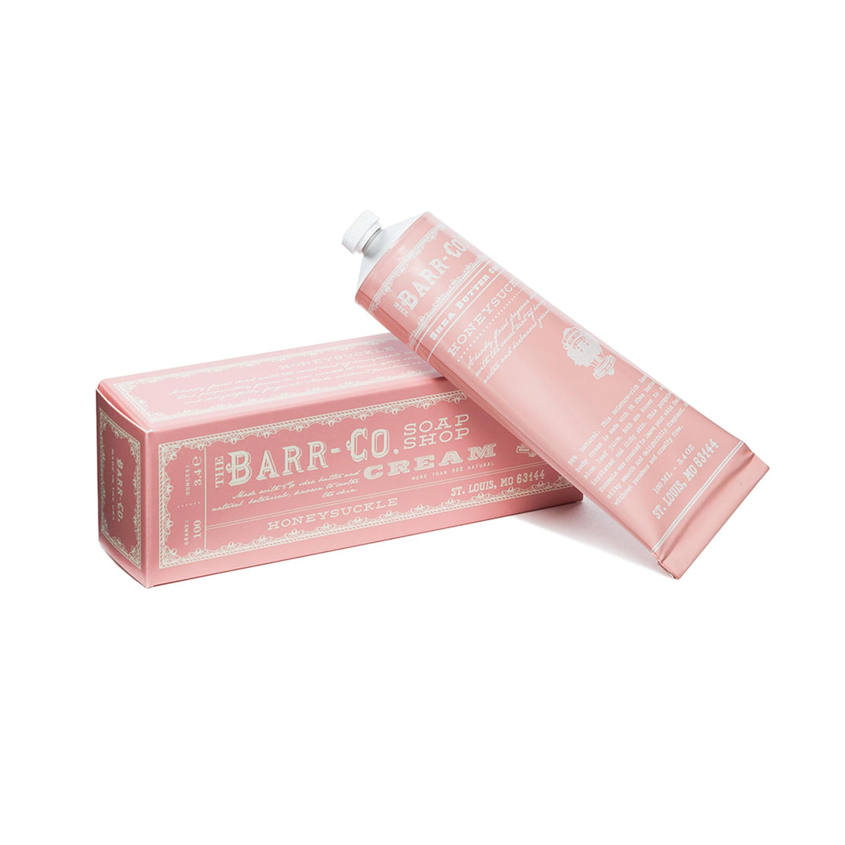 BARR-CO. Soap Shop Hand Cream Honeysuckle, Sweet Honeysuckle Nectar Aroma, Hand Cream for Dry & Cracked Hands, Shea Butter Cream