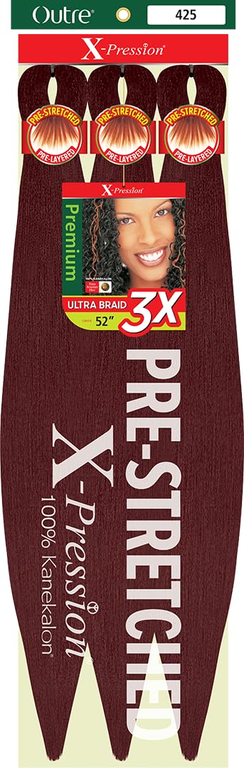 [5 Pack Deal] Outre X-Pression Braid-Pre Stretched Braid 52'' 3X 5 Packs (425)