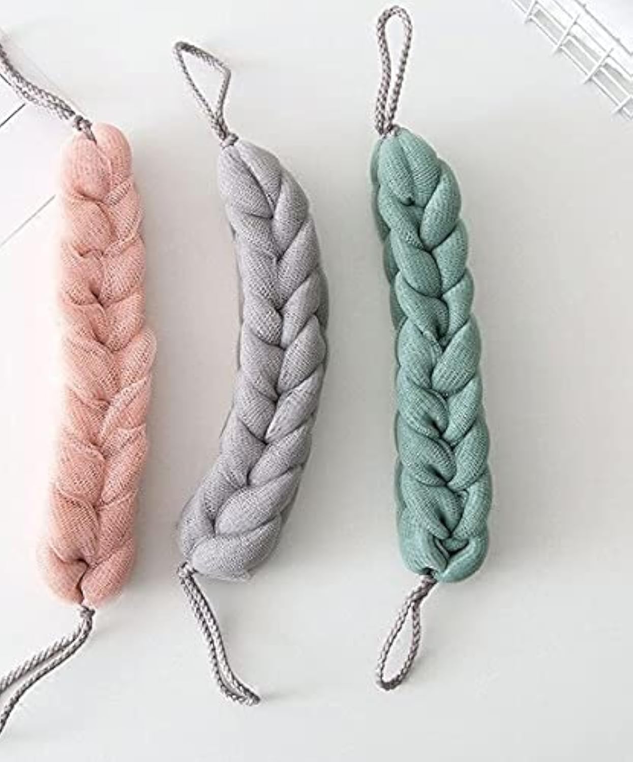 SUNBIRD : Body Bathroom Accessories Long Rubbing Washcloth Bath Brush For Back Exfoliating Scrub Shower Sponge Multicolor Pack 