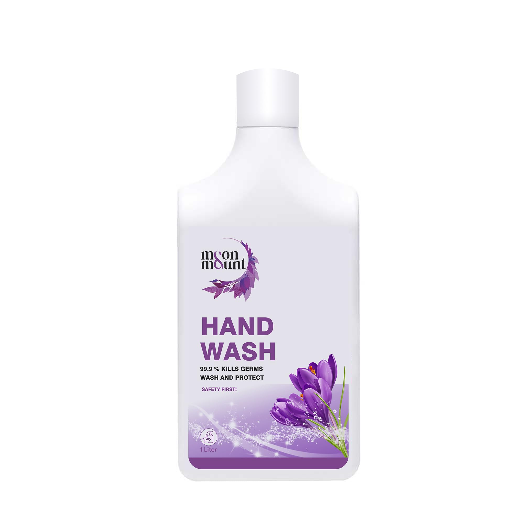 Moon & Mount Lavender Hand Wash Liquid 1L - Germ Protection, Moisture Boost For All Skin Types