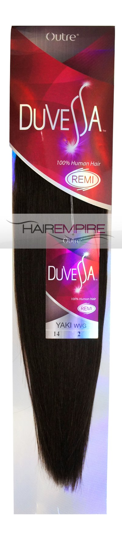 Outre DUVESSA Remi Human Hair Weave - YAKI (14 INCH, 2-DARK BROWN)