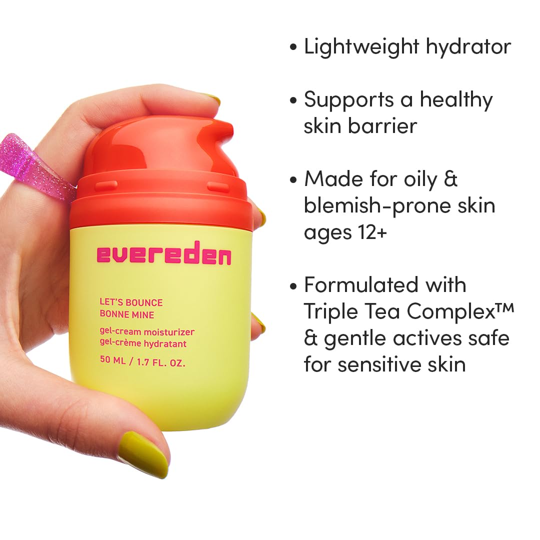 Evereden Let'S Bounce Gel-Cream Kids Face Moisturizer - Clean & Vegan Pre Teen Face Moisturizer - Light, Non-Greasy Hydration Fo