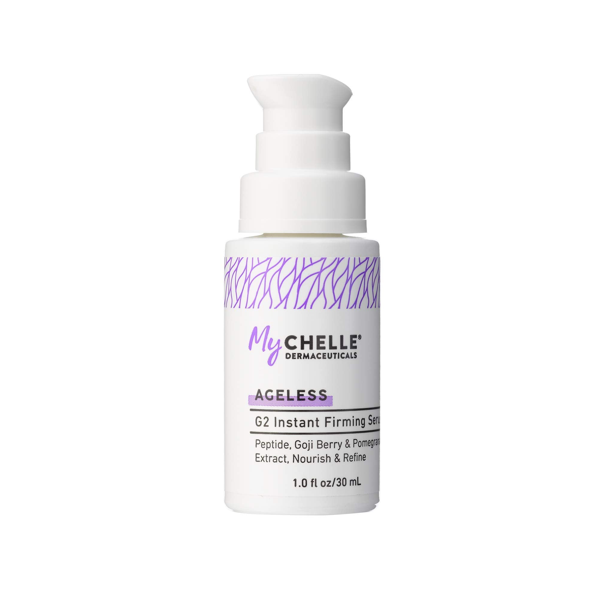MyCHELLE Dermaceuticals G2 Instant Firming Serum, 1 Fl Oz - Skin Firming Serum with Peptide, Goji Berry & Pomegranate Extract to