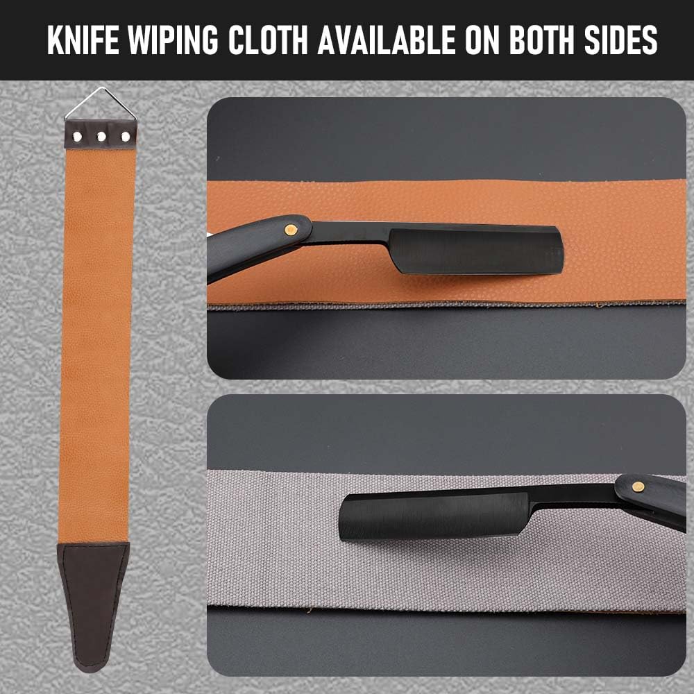 Premium Stainless Steel Shaver Razor With Shaving Strop For Men,Professional Straight Edge Barber Razor,Straight Razors For Men,