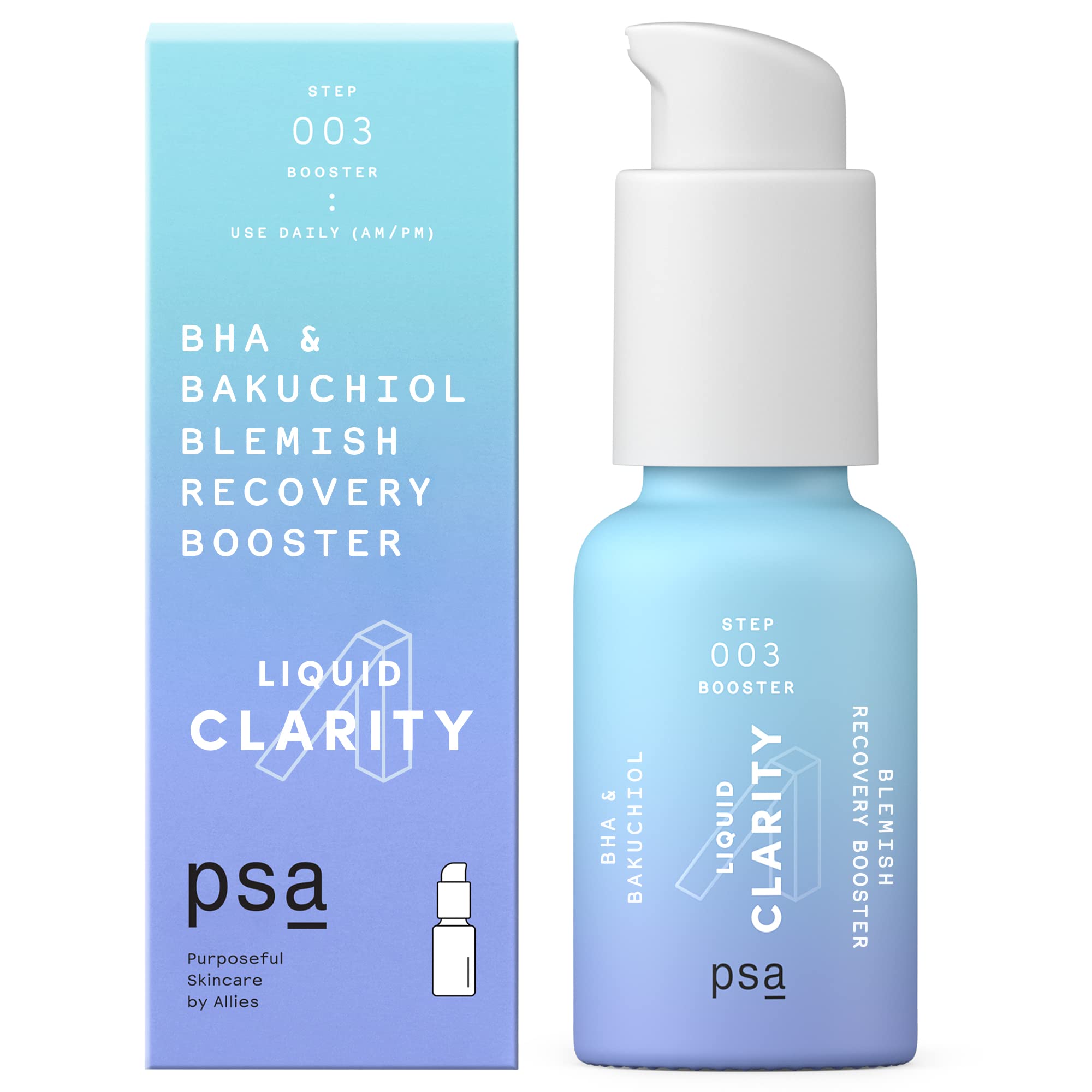 Psa Liquid Clarity Bha & Bakuchiol Blemish Recovery Booster: Pore-Refining Serum Booster With 2% Bha, 1% Bakuchiol, 2% Zinc Pca,