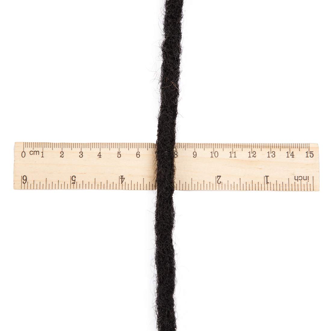 Teresa 14 Inch 40 Strands 100% Human Hair Dreadlock Extensions for Men/Women/Kids 0.8cm and 0.4cm Width Full Hand-made Permanent