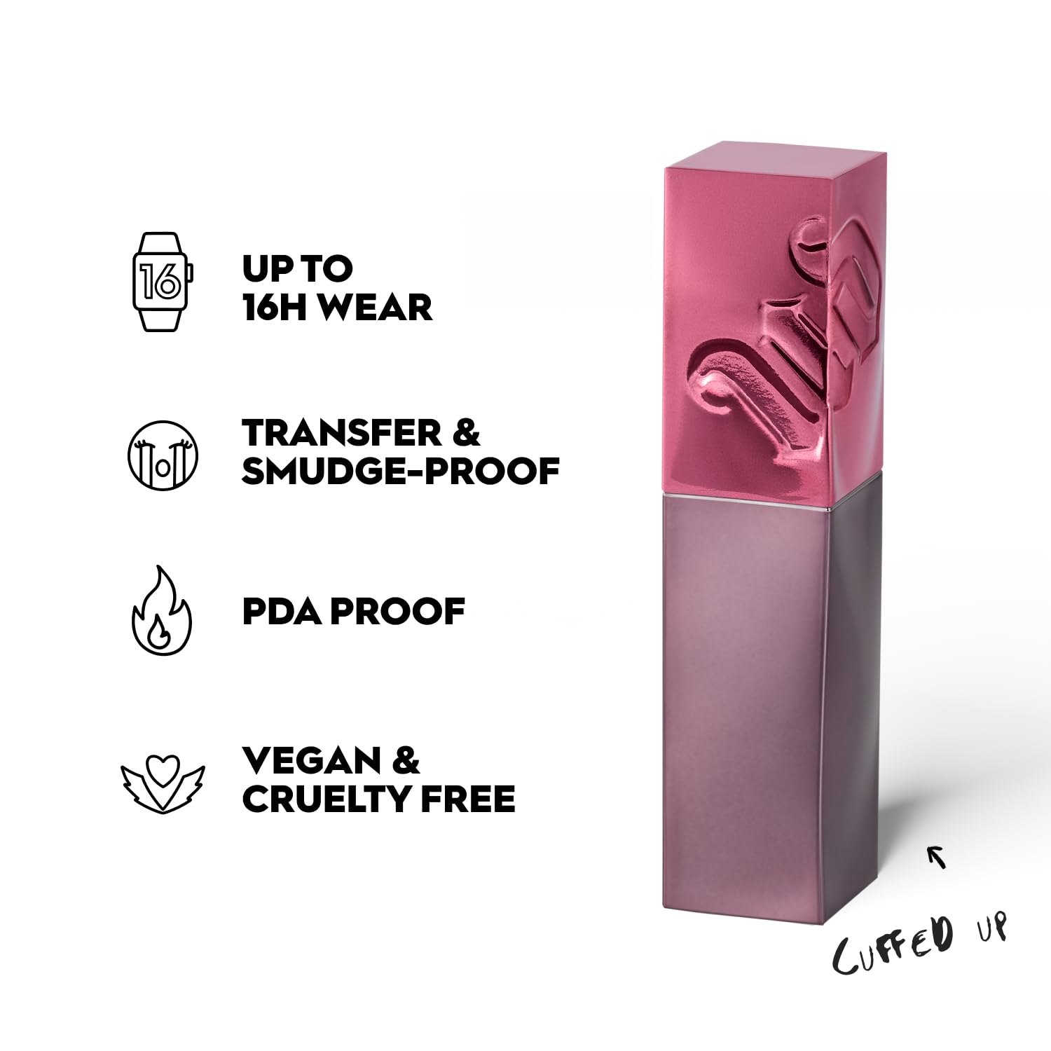 Urban Decay Vice Lip Bond Glossy Longwear Liquid Lipstick (Cuffed Up - Light Bubblegum Pink), Transfer-Proof, Smudge-Proof, Bold