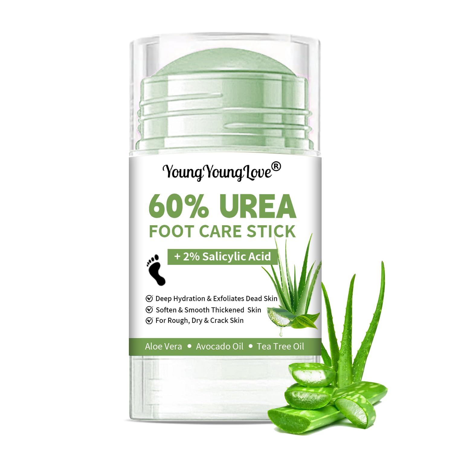 60% Urea Cream Stick with 2% Salicylic Acid, Aloe Vera & Tea Tree Oil