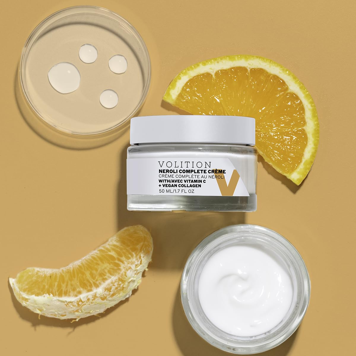 Volition Beauty Neroli Complete Crme with Vitamin C + Collagen Amino Acids 50 ml/1.7oz - Age-Defies, Rebalances, Soothes