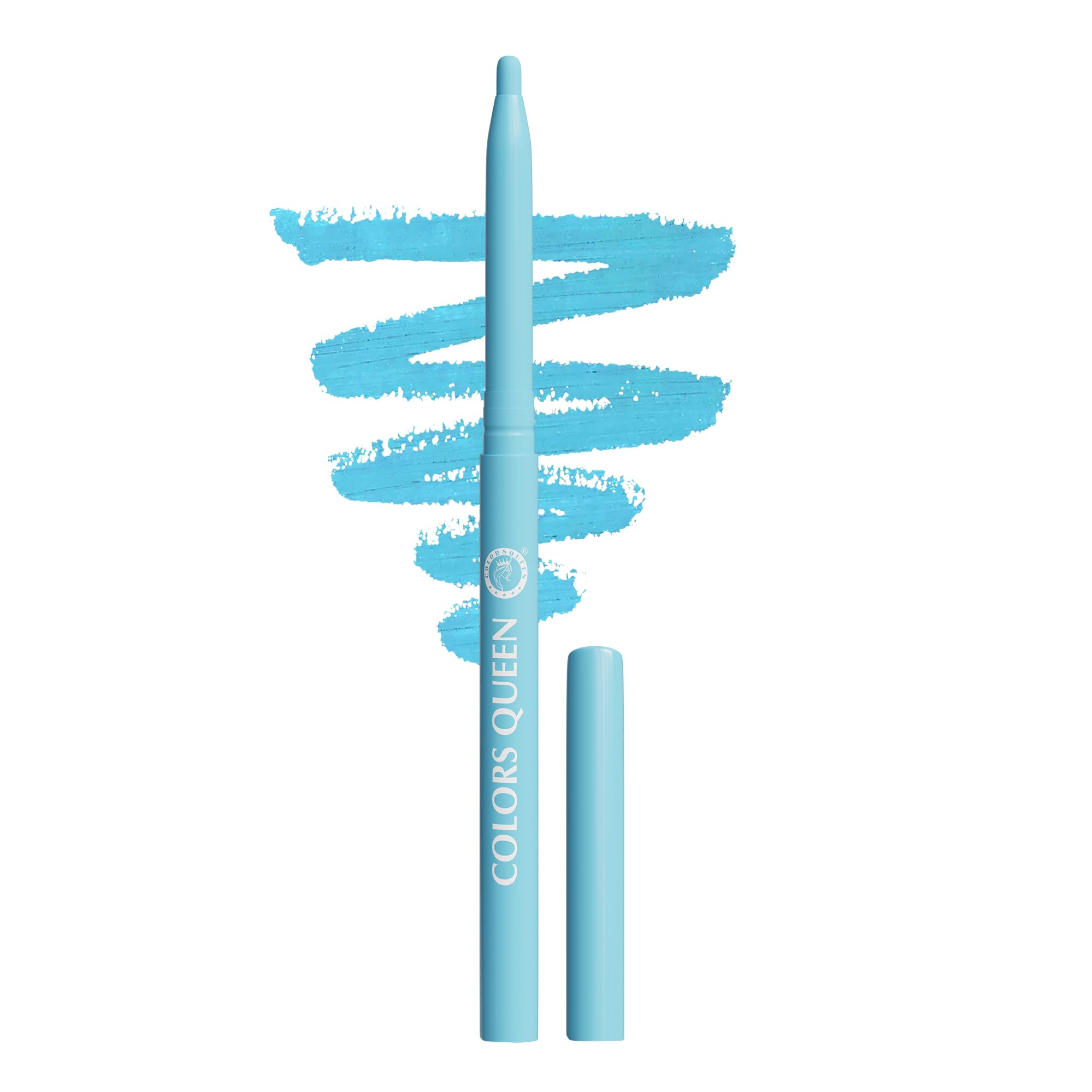 Colors Queen Extreme Color Kajal Pencil - 03 Bright Blue, 0.4G | Smooth One Stroke Application With Ultra Creamy Texture | 16 Hr