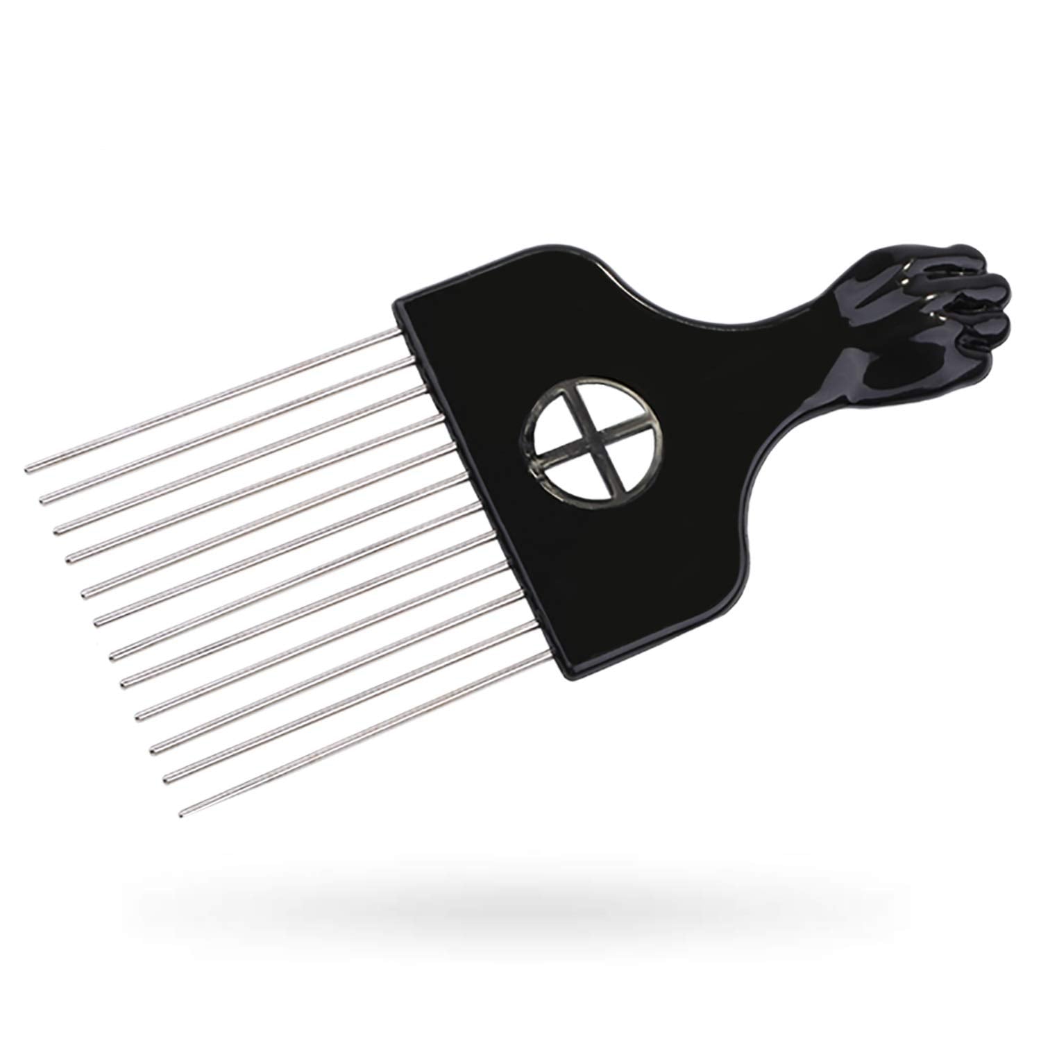 Afro Pick, Hair Pick, Metal Pick Comb, Detangle Wig Braid Hair Styling Comb, Hair Comb Pick (1 Pack)