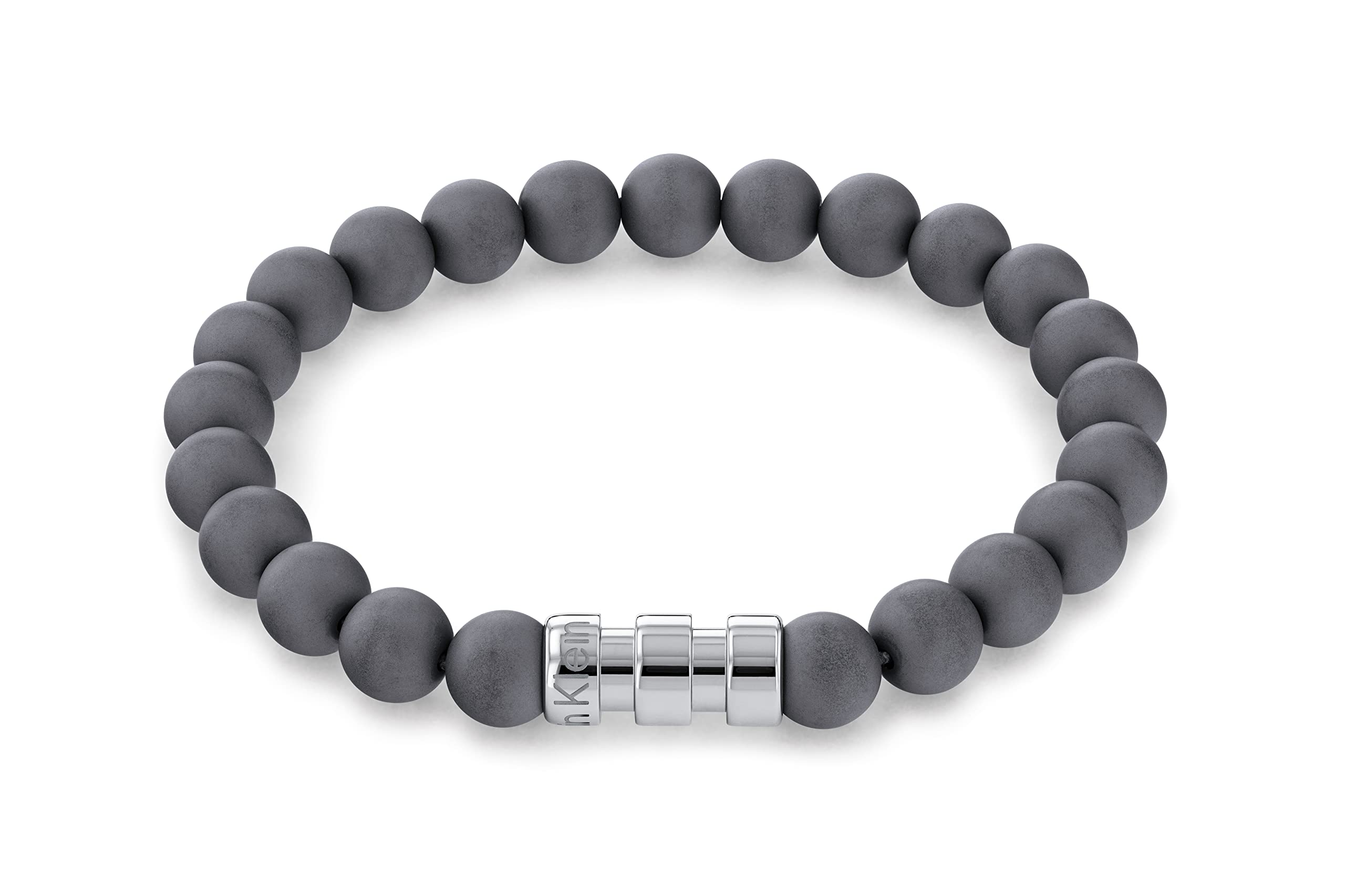 Calvin Klein Jewelry Men's Bracelet Bead and Steel Metal, Color: Grey (Model: 35000105)