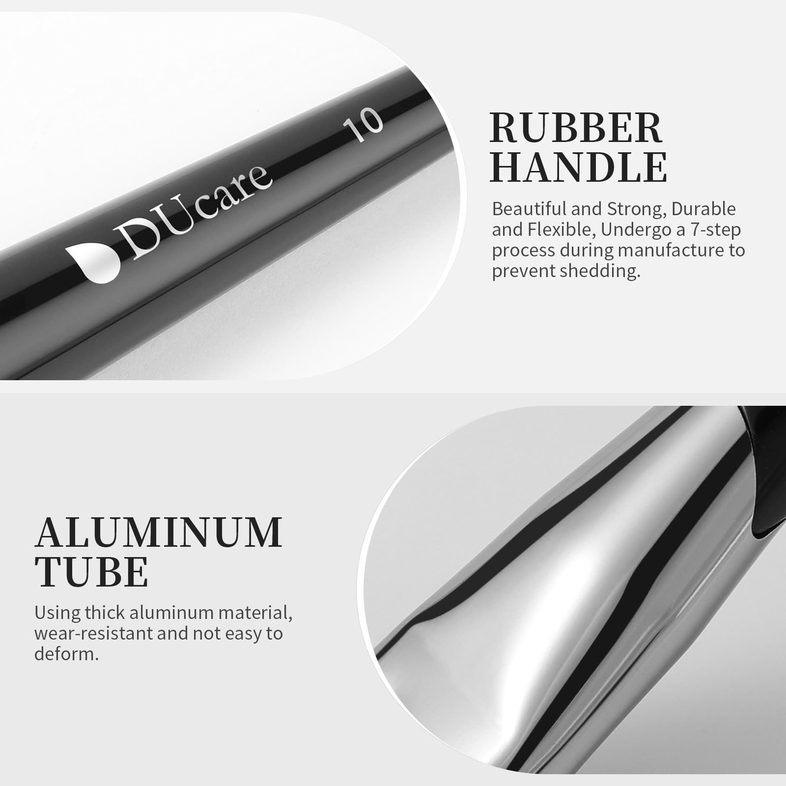 Ducare Foundation Brush,Contour Bronzer Self Tanner Brush Makeup Brush For Liquid Makeup Flat Top Professional Buffing Blending
