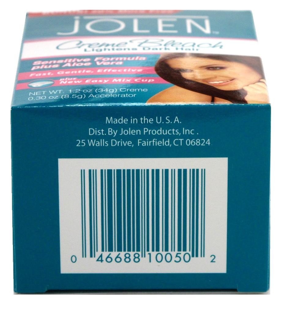 Jolen Creme Bleach Sensitive Formula Plus Aloe Vera 1.2 oz (Pack of 4)