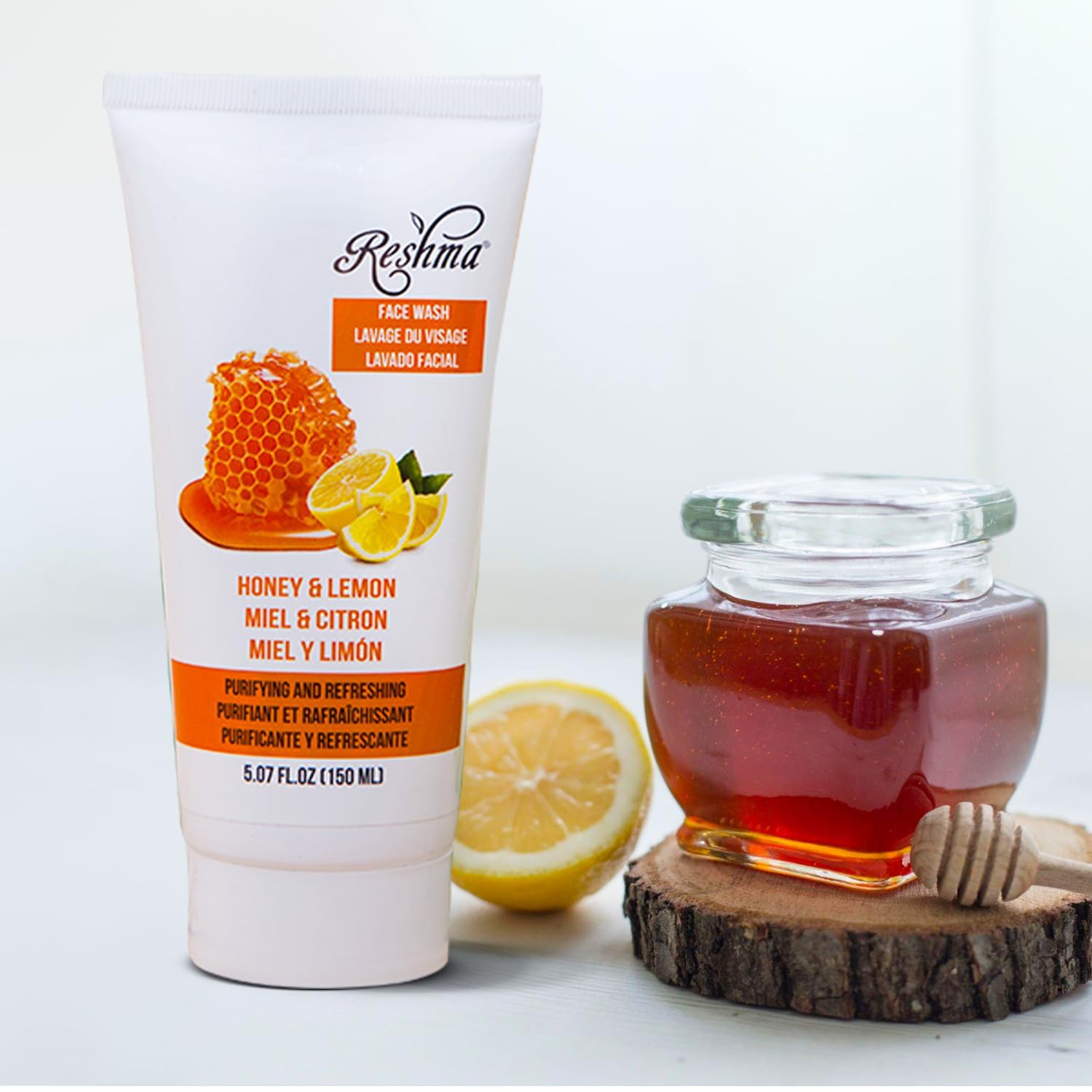 Reshma Beauty Honey & Lemon Face Wash| Cleanser for All Skin Types & Dull Skin | Cleanser for Purifying, Deep Cleansing, and Bri