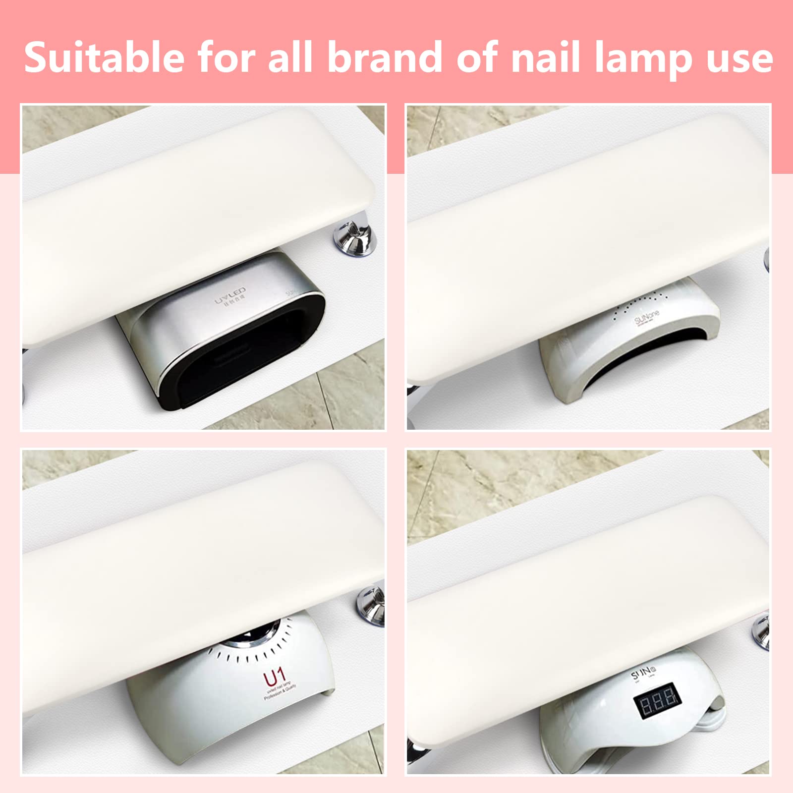 Nail Arm Rest For Acrylic Nails With Nail Table Mat, Microfiber Leather Nail Hand Rest Cushion For Nails, Soft Hand Pillow Foots