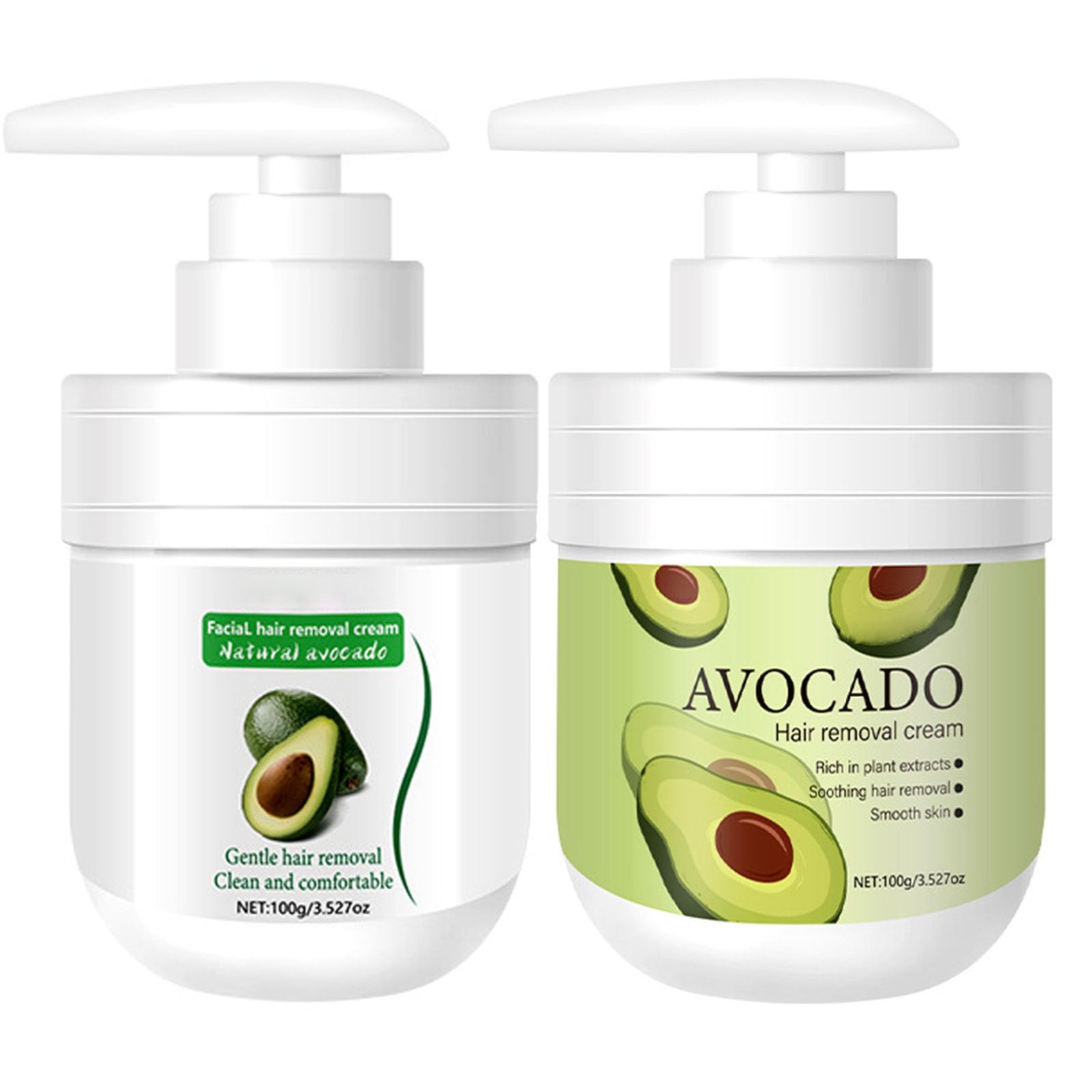 Facial Depilatory Cream and Body Hair Removal Cream for Women, Avocado Remover for Upper Lip and Chin for Face Hair Remover for 