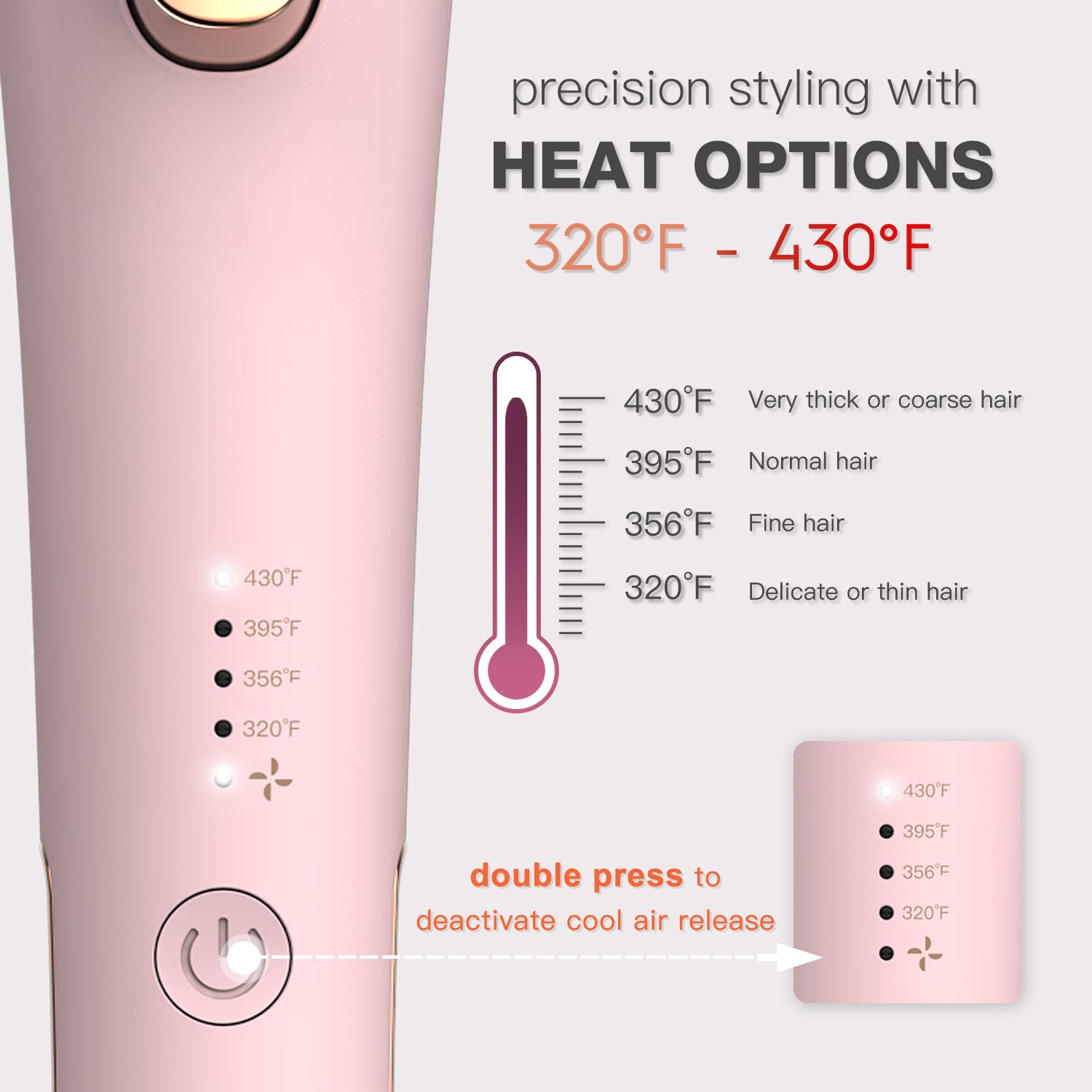 Miracomb Cool Air Curler Titanium Curling Wand 2 In 1 Hair Flat Iron 1    Styler For Loose Curls And Straight Styles, Max 430F,