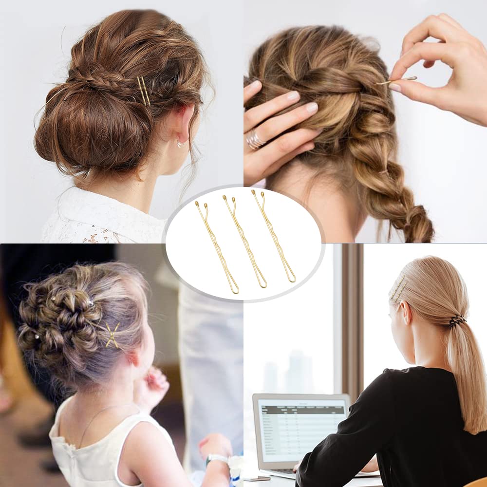 Morgles Blonde Bobby Pins, 120Pcs 2Inch Bobby Pins Blonde Hair Gold Hair Pins With Box, Blonde