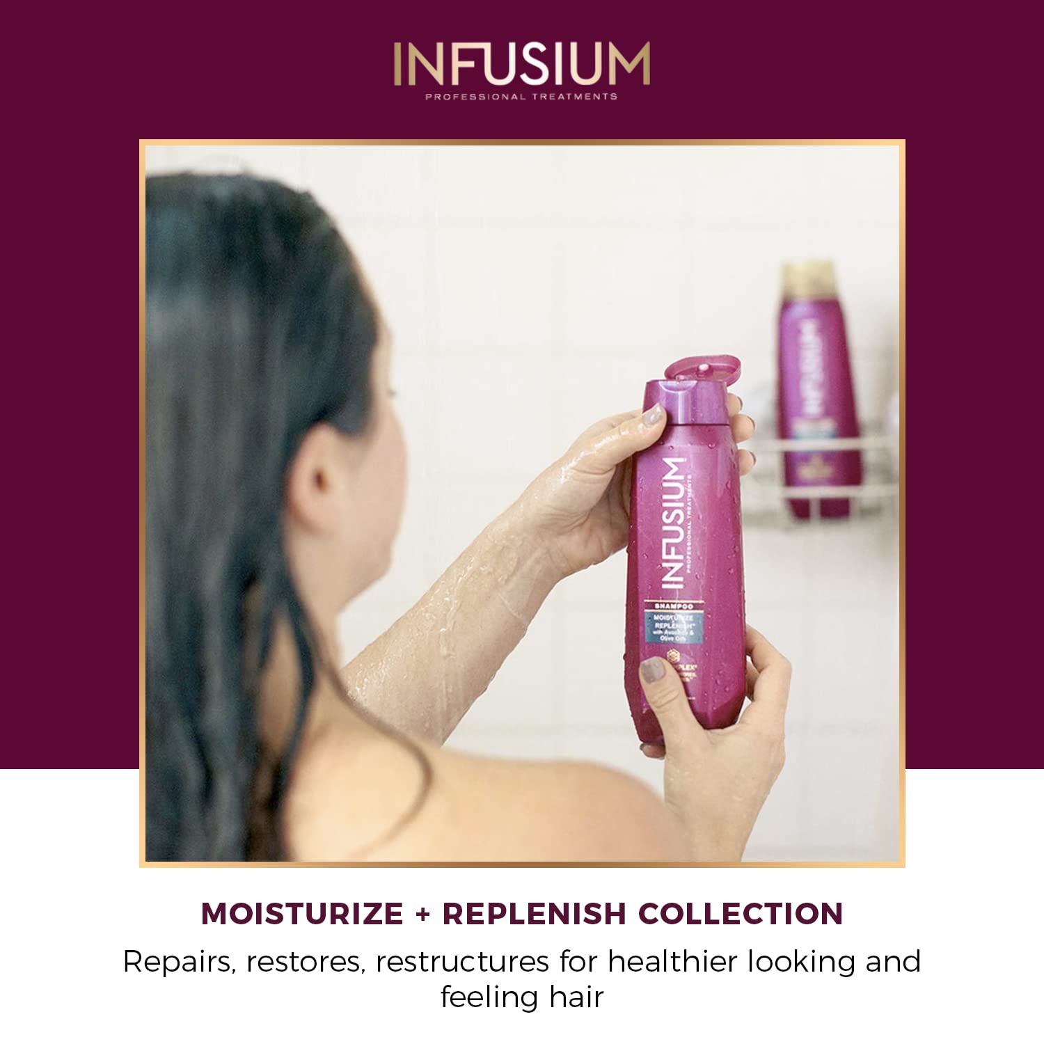 Infusium Professional Shampoo, Conditioner and Leave-In Treatment Set - Moisturize and Replenish - Avocado & Olive Oil, 3 13.5oz