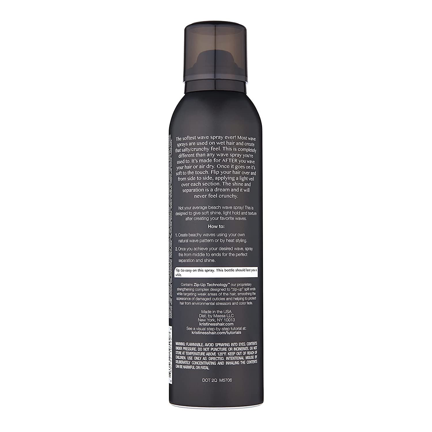 Kristin Ess Hair Soft Shine Beach Wave Hair Spray For Soft Texture + Shine, Non-Drying, Wavy Hair Styling Product, 6.7 Oz (Pack