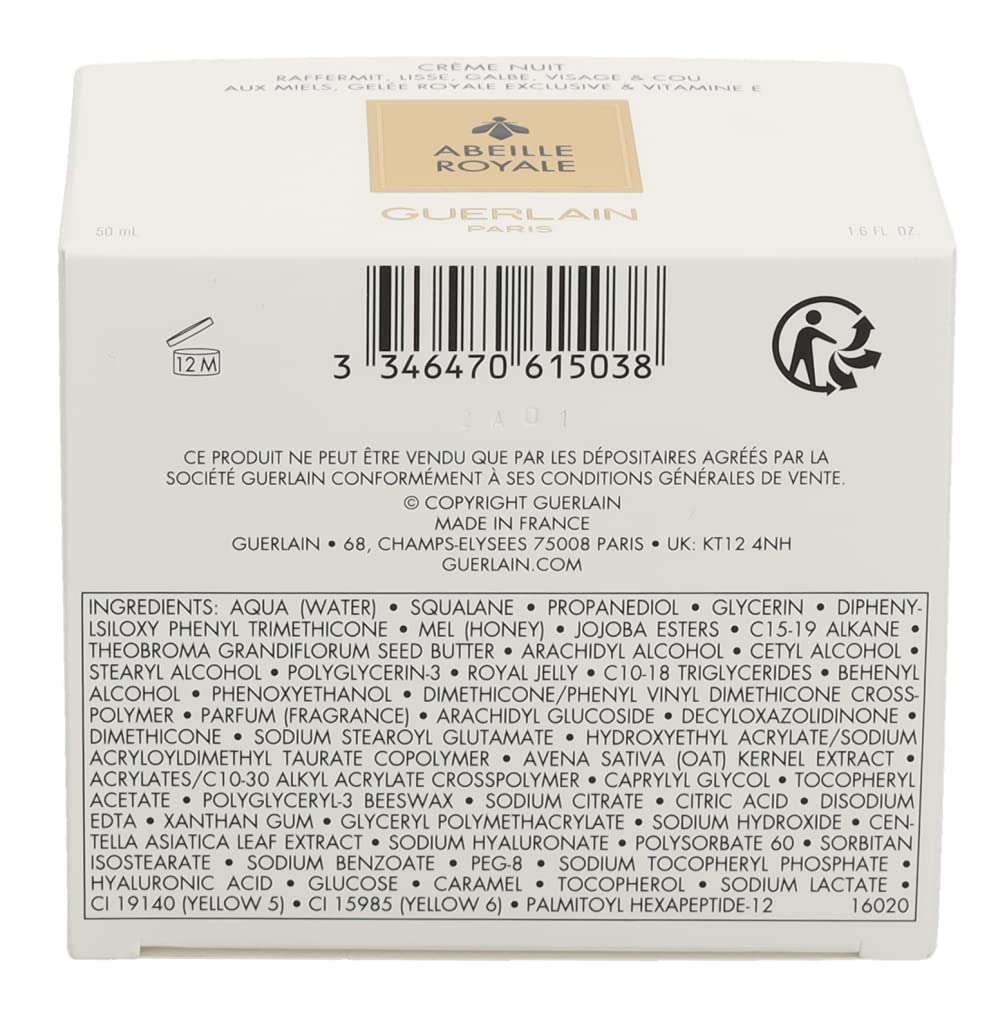 Guerlain By Guerlain Abeille Royale Night Cream - Firms, Smoothes, Redefines, Face & Neck --50Ml/1.6Oz(D0102Hpz867.)