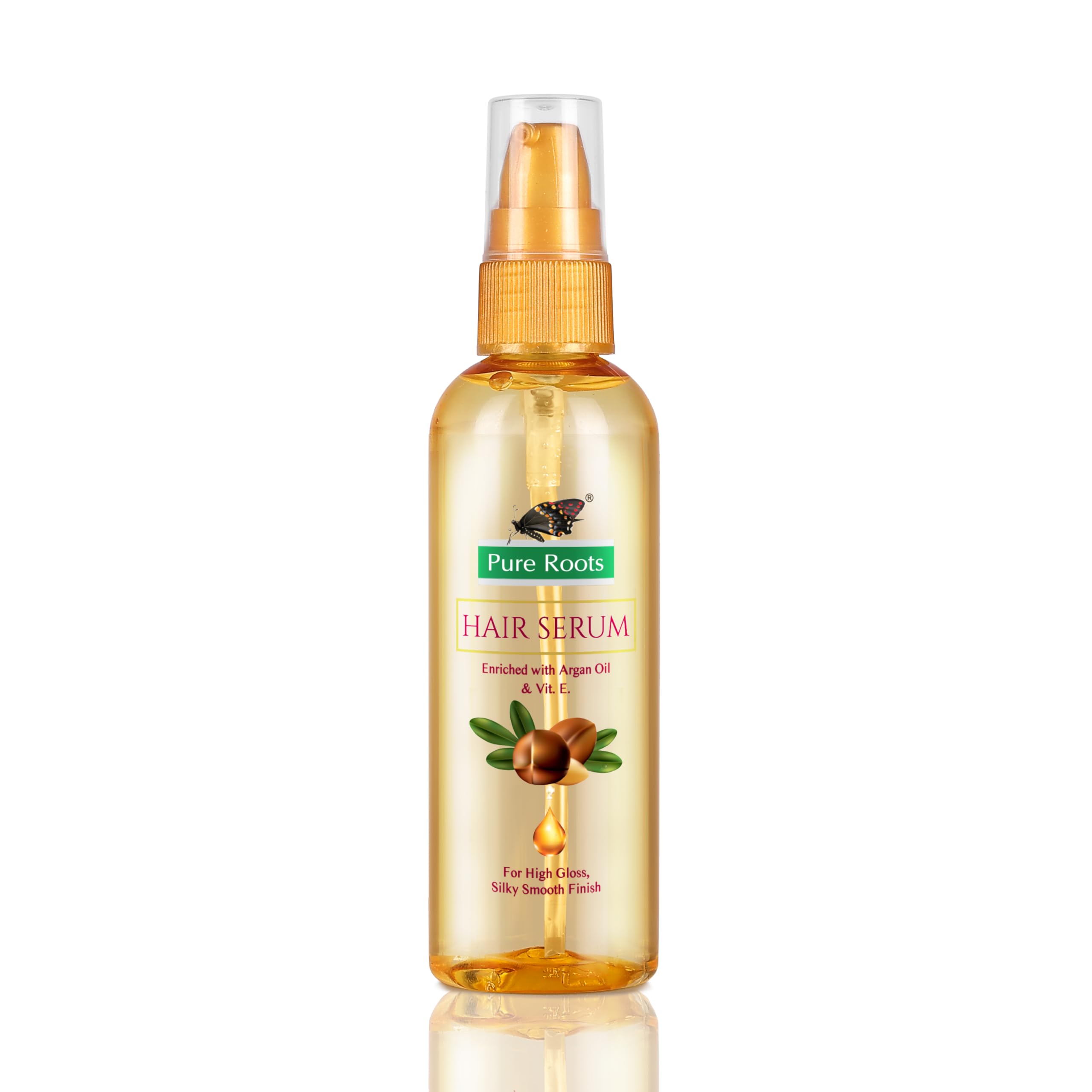 Pure Roots 50Ml Hair Serum With Argan Oil For Dull, Frizzy Hair  Deep Nourishment For Dry & Damaged Hair, Shine & Reduces Frizz