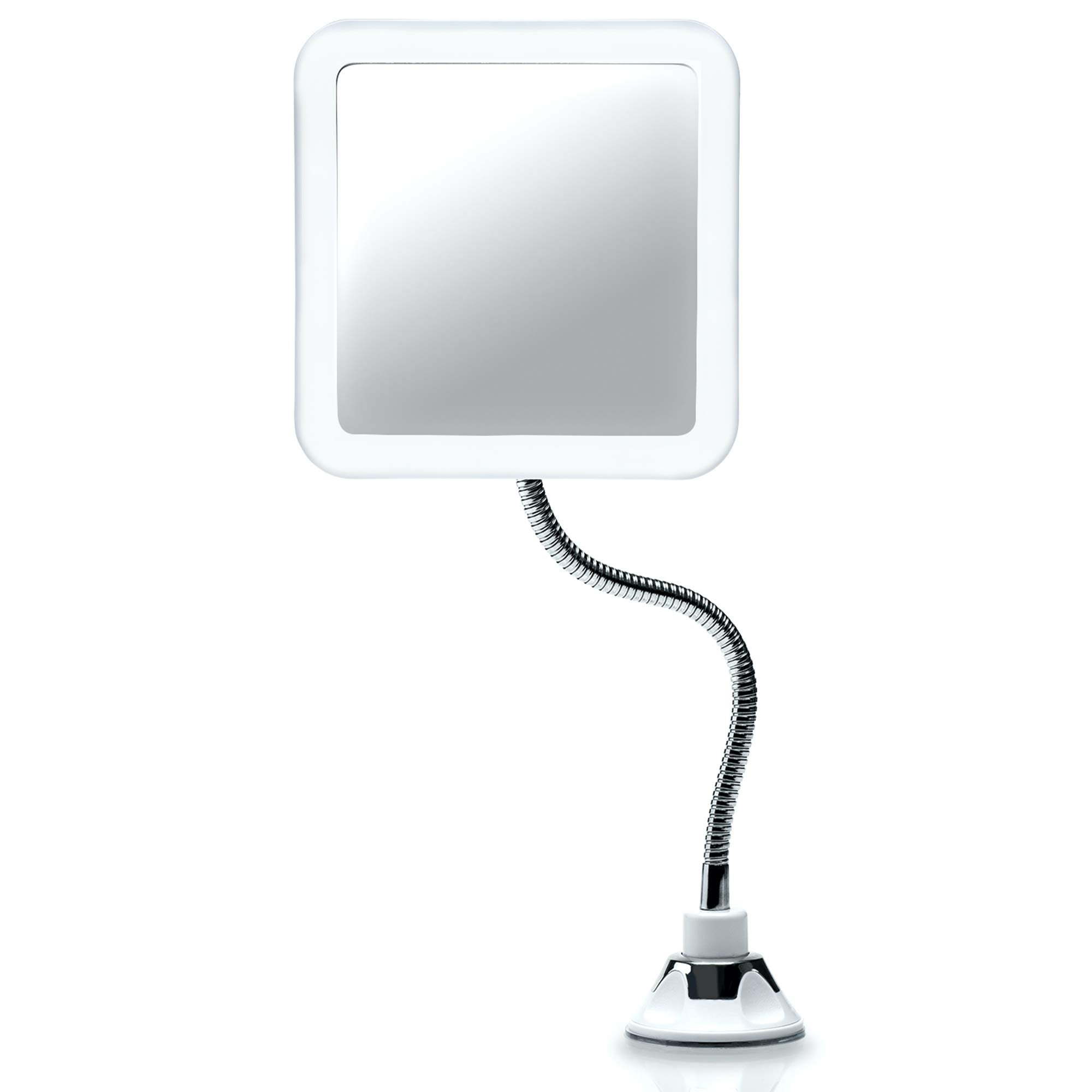 Fancii Flexible Magnifying Mirror 10X with LED Light and Gooseneck, Lighted Travel Makeup Mirror, Lock Suction, Natural Daylight