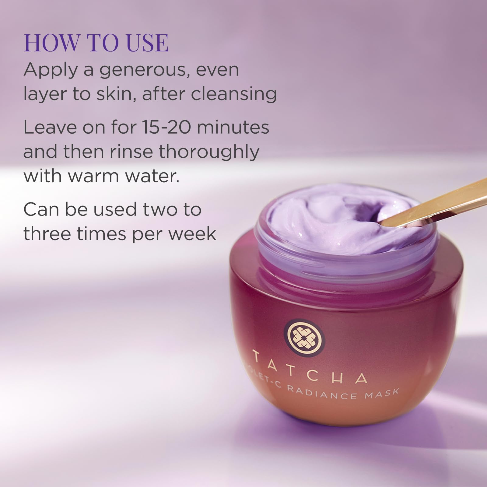 Tatcha The Violet-C Radiance Mask: Creamy Firming Mask With Vitamin C For Soft, Glowing Skin (50 Ml / 1.7 Oz)