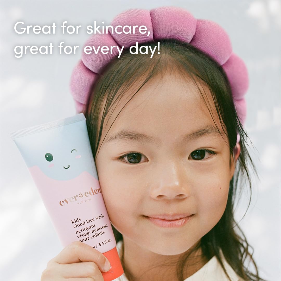 Evereden Kids Spa Headband: Stylish, Soft, & Adorable Sponge And Terry Fabric Spa Headbands For Girls - Face Wash Headband For F