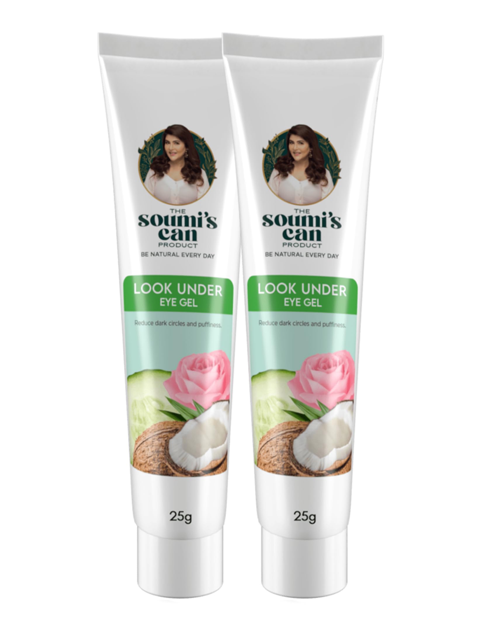 The SoumiS Can Product Look Under Eye Gel | Hydrating Formula With Coconut, Kheera & Vitamin E | Reduces Dark Circles, Fine Lin