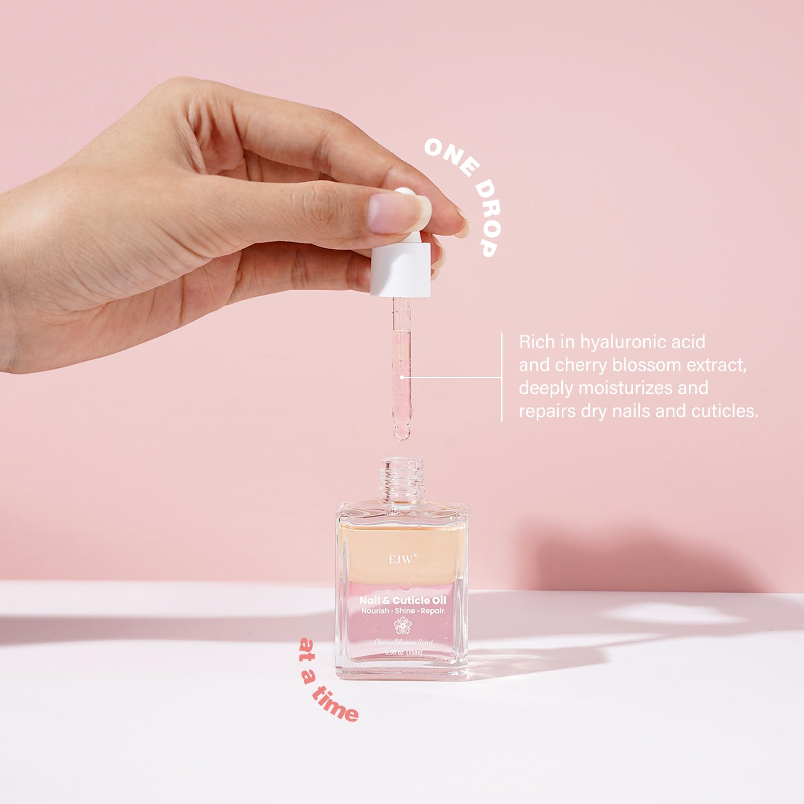 Cherry Blossom Nail & Cuticle Oil - Ultimate Hydration, Repair With Real Cherry Blossom Extract - Paraben-Free, Vegan & Cruelty-