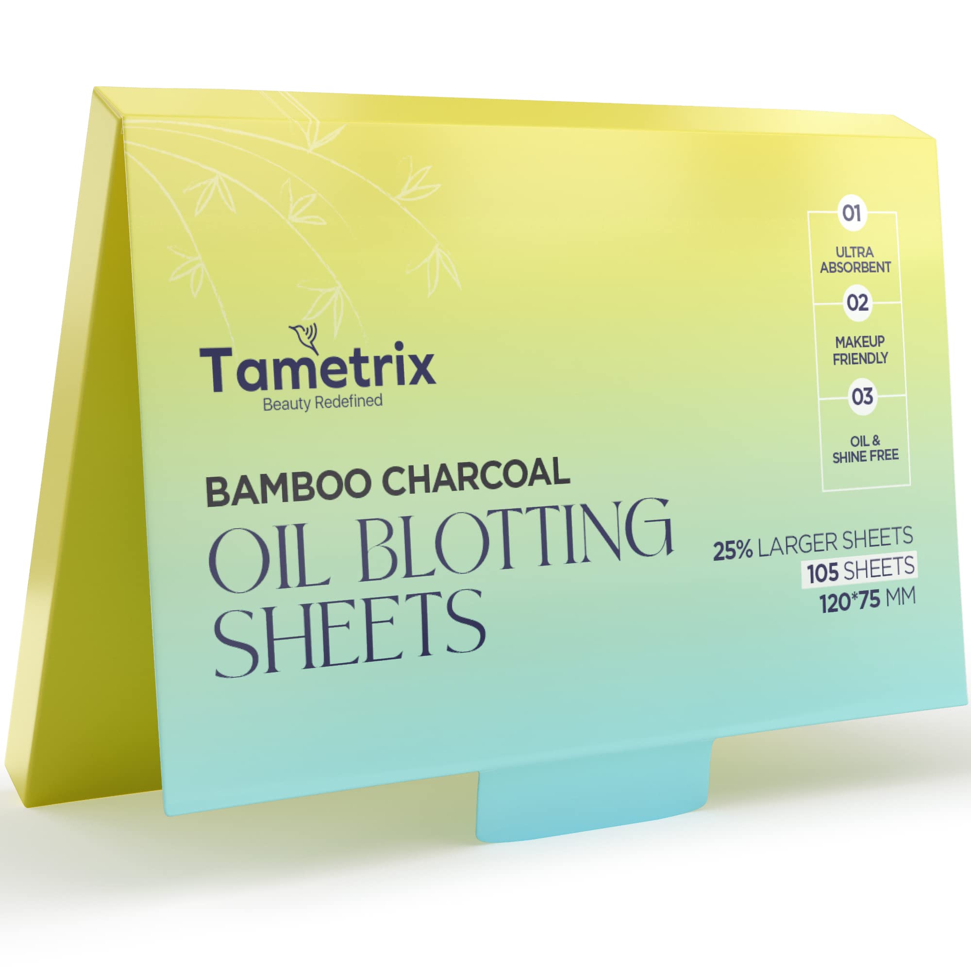 Natural Oil Blotting Sheets for Face - 1pack 105 Sheets, Blotting Papers for Face, Oil Absorbing Sheets for Face, Skincare & Mak