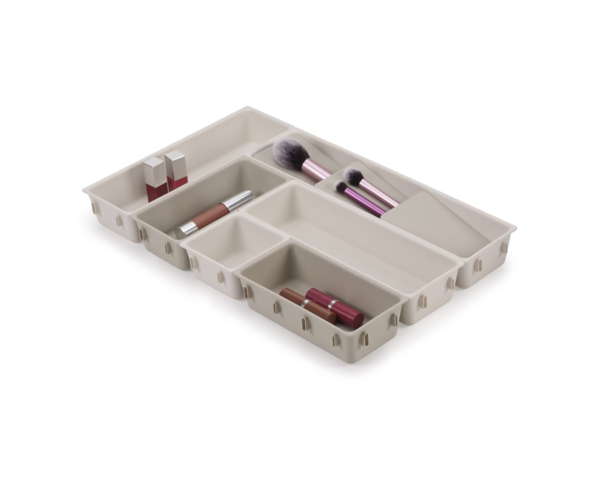 Joseph Joseph Viva - Modular 7-piece Makeup Beauty Drawer Organiser Set, Storage Boxes dividers for makeup, beauty grooming item