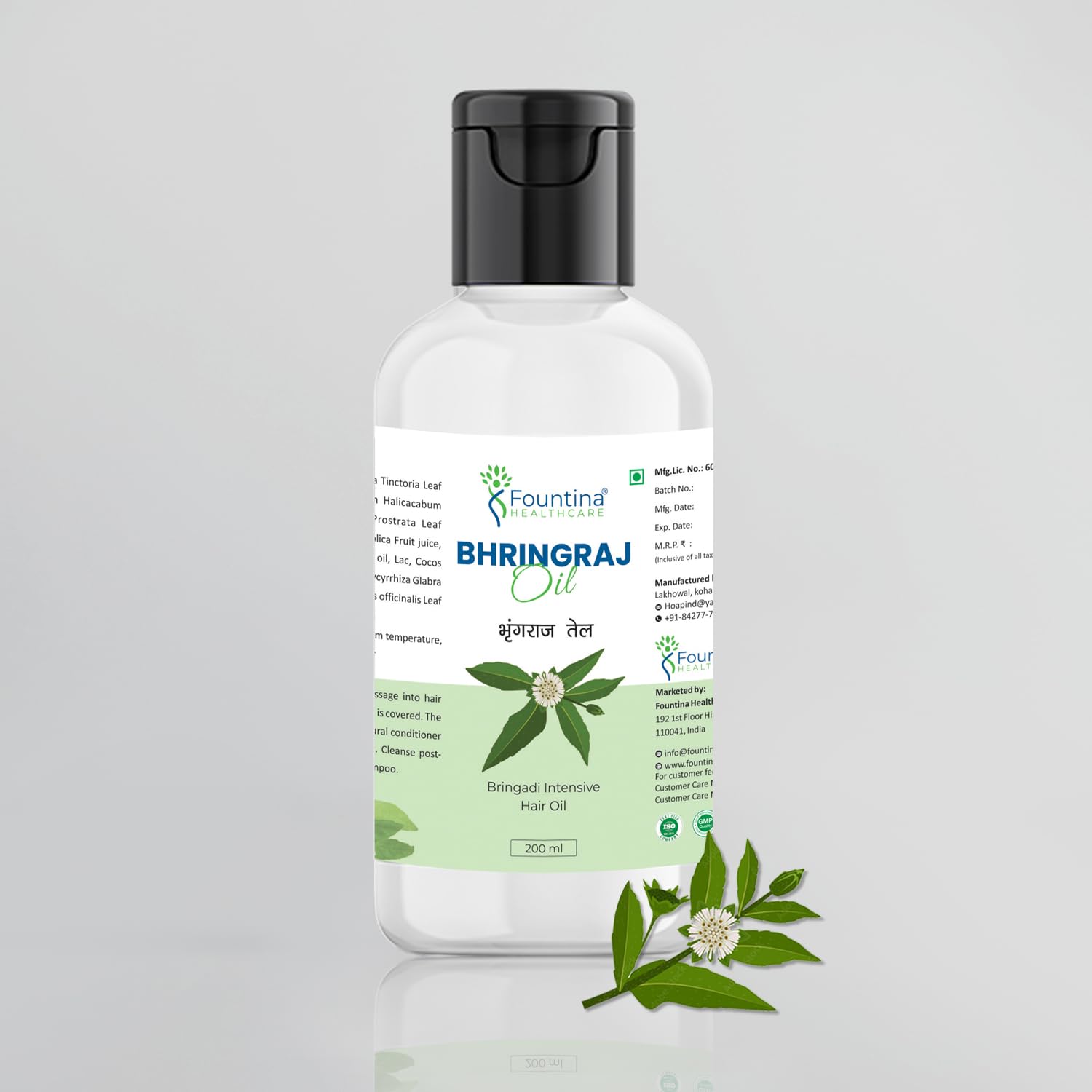 FOUNTINA Bringadi Hair Oil, 200 ml, Intensive Treatment