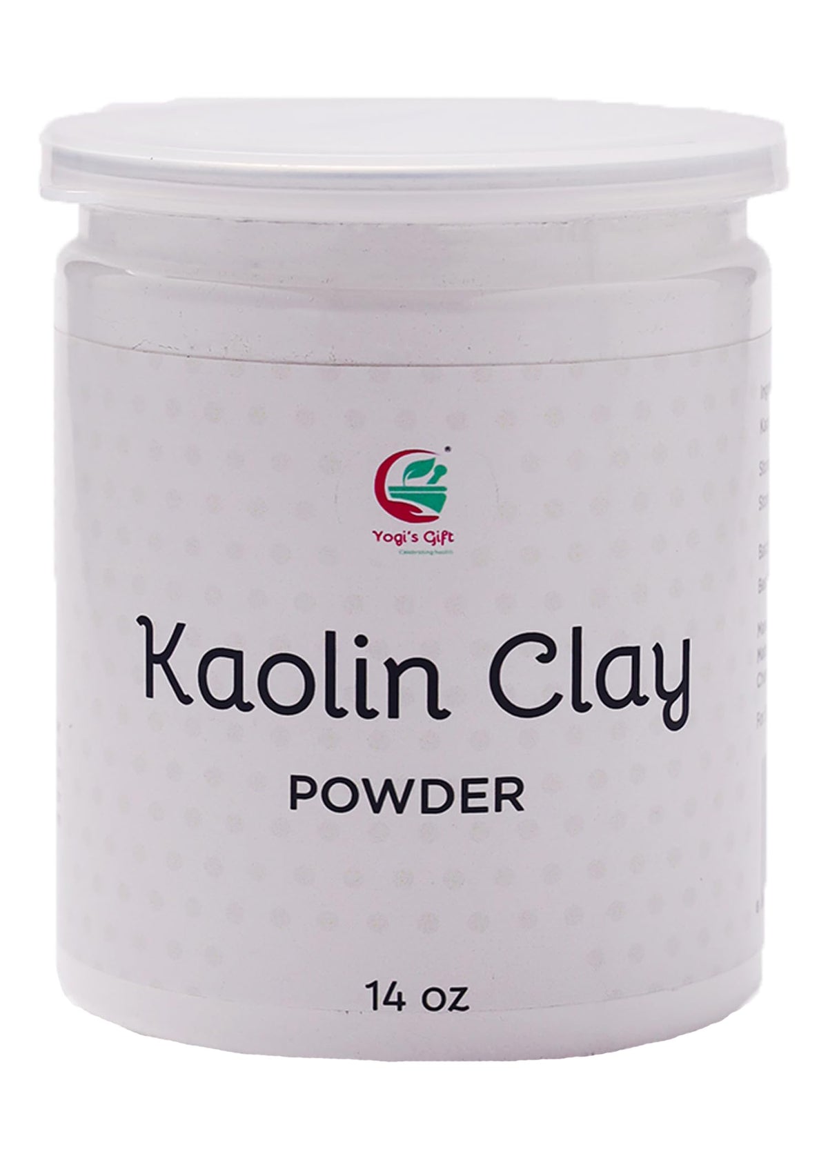 Kaolin Clay Powder | 14 oz | White Clay For Soap Making, Face Cleansing And Oily Skin | By Yogi's Gift
