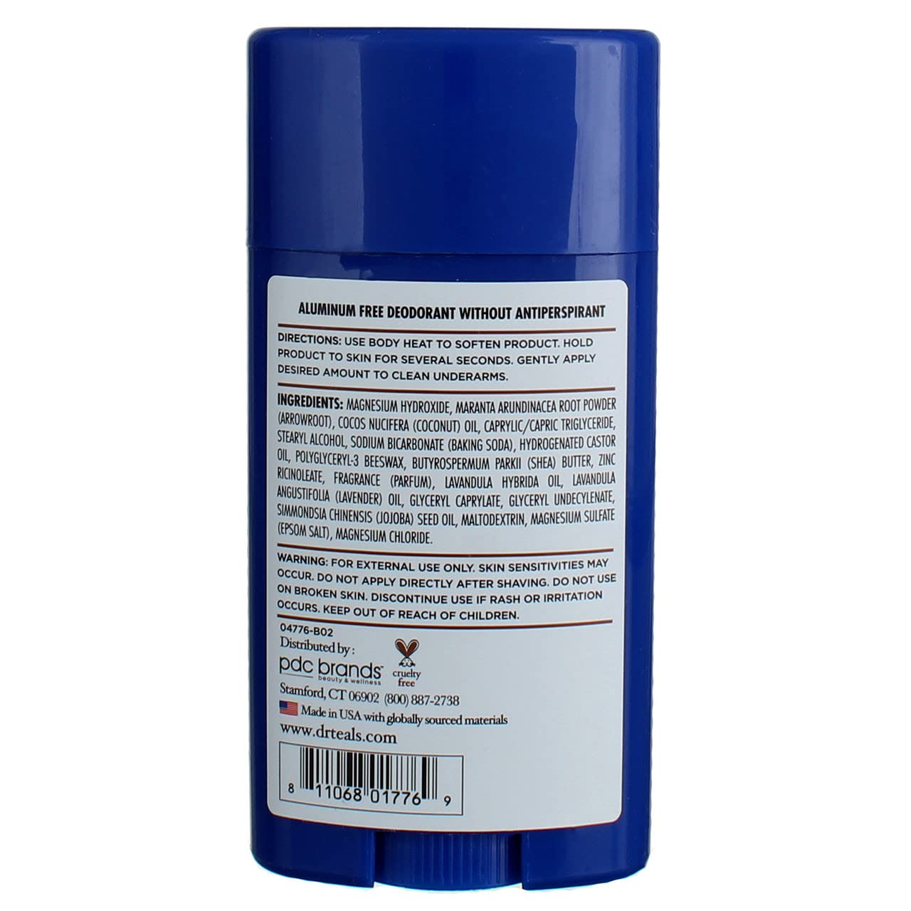 Dr Teal'S Aluminum Free Deodorant - Coconut Oil - Paraben & Phthalate Free - 2.65 Oz Pack Of 2