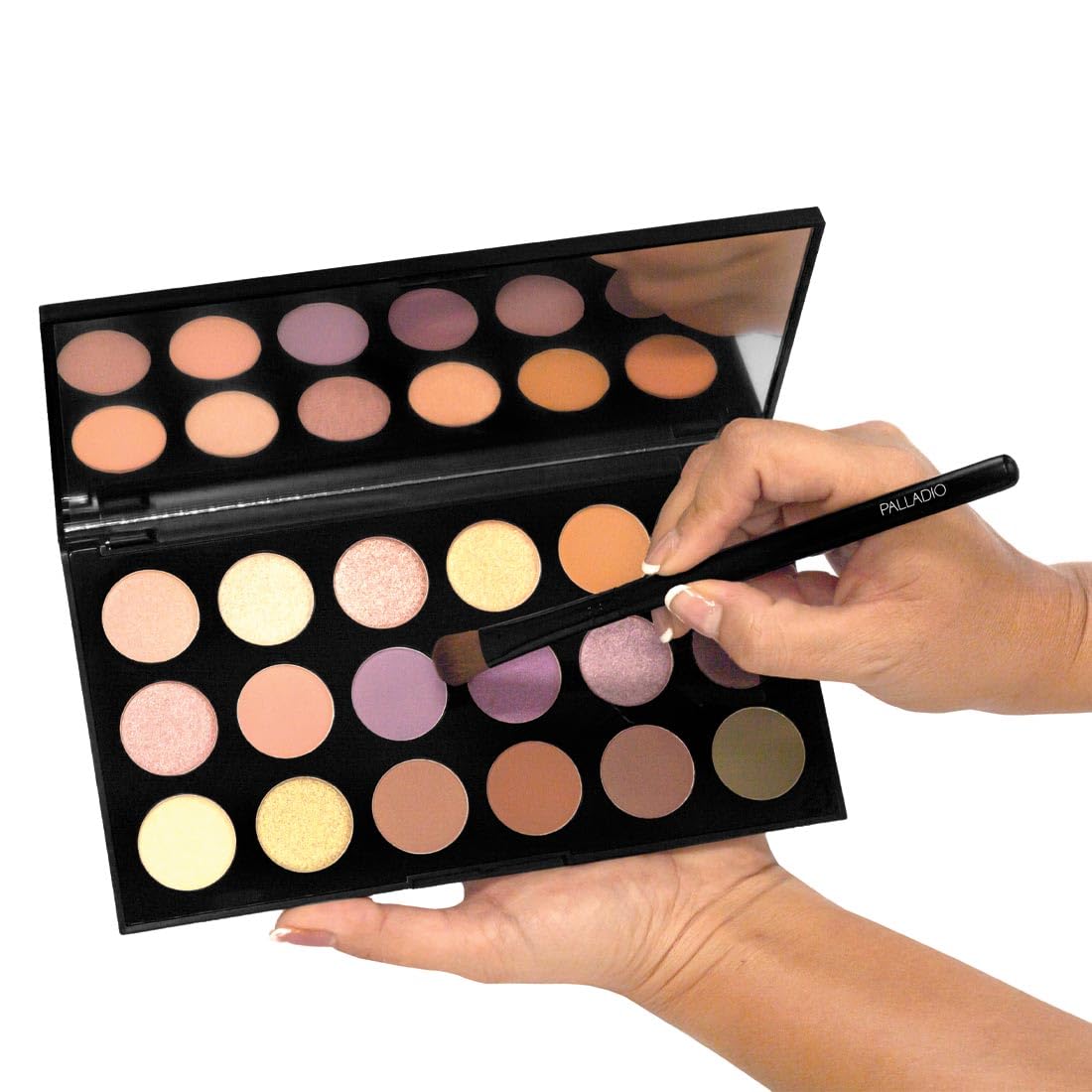 Palladio Shadow Blending Makeup Brush, Wide Brush Head, Flawless Blending, Smooth Finish, Synthetic Natural Bristles, Soft Feel,
