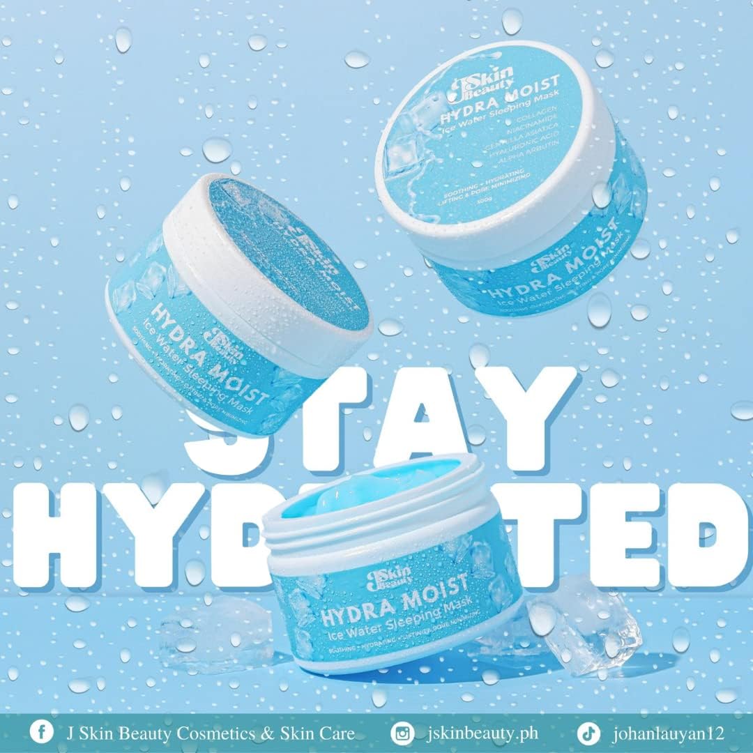 J Skin Beauty Hydra Moist Ice Water Sleeping Mask, 300G Fast Absorbing.With Cooling Effect