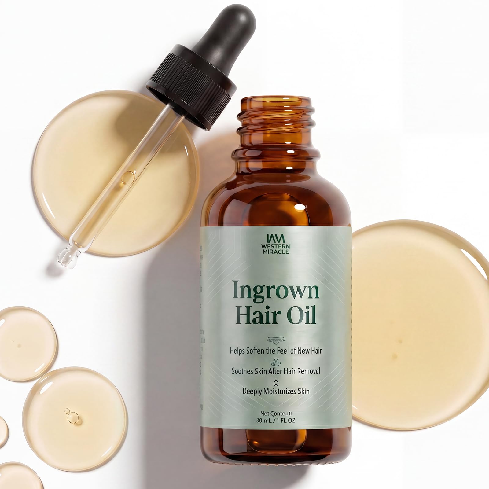 Ingrown Hair Treatment Oil for Women & Men, Soothes Razor Bumps 1oz(30ml)