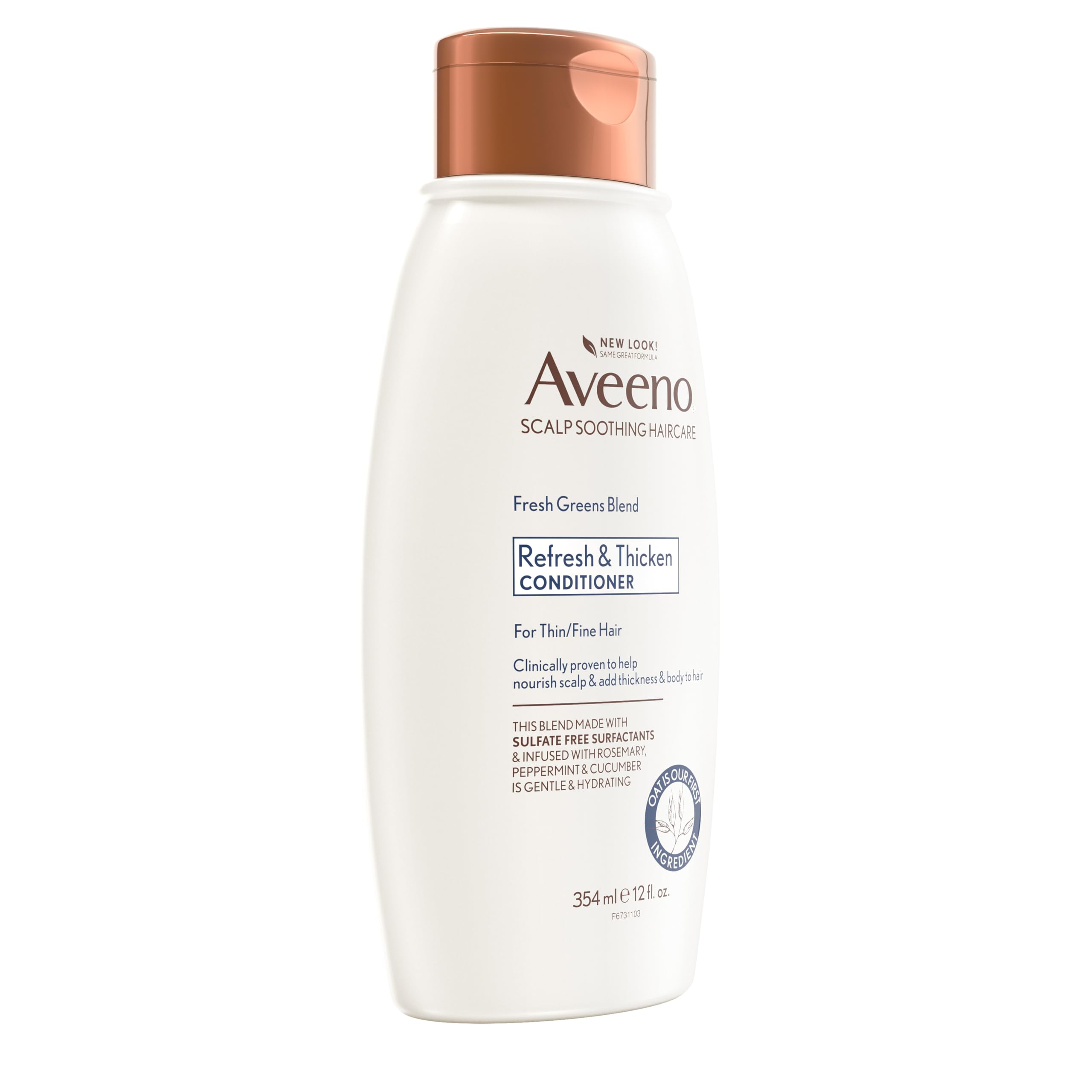 Aveeno Scalp Soothing Fresh Greens Blend Conditioner, Peppermint, 12 Fl Oz