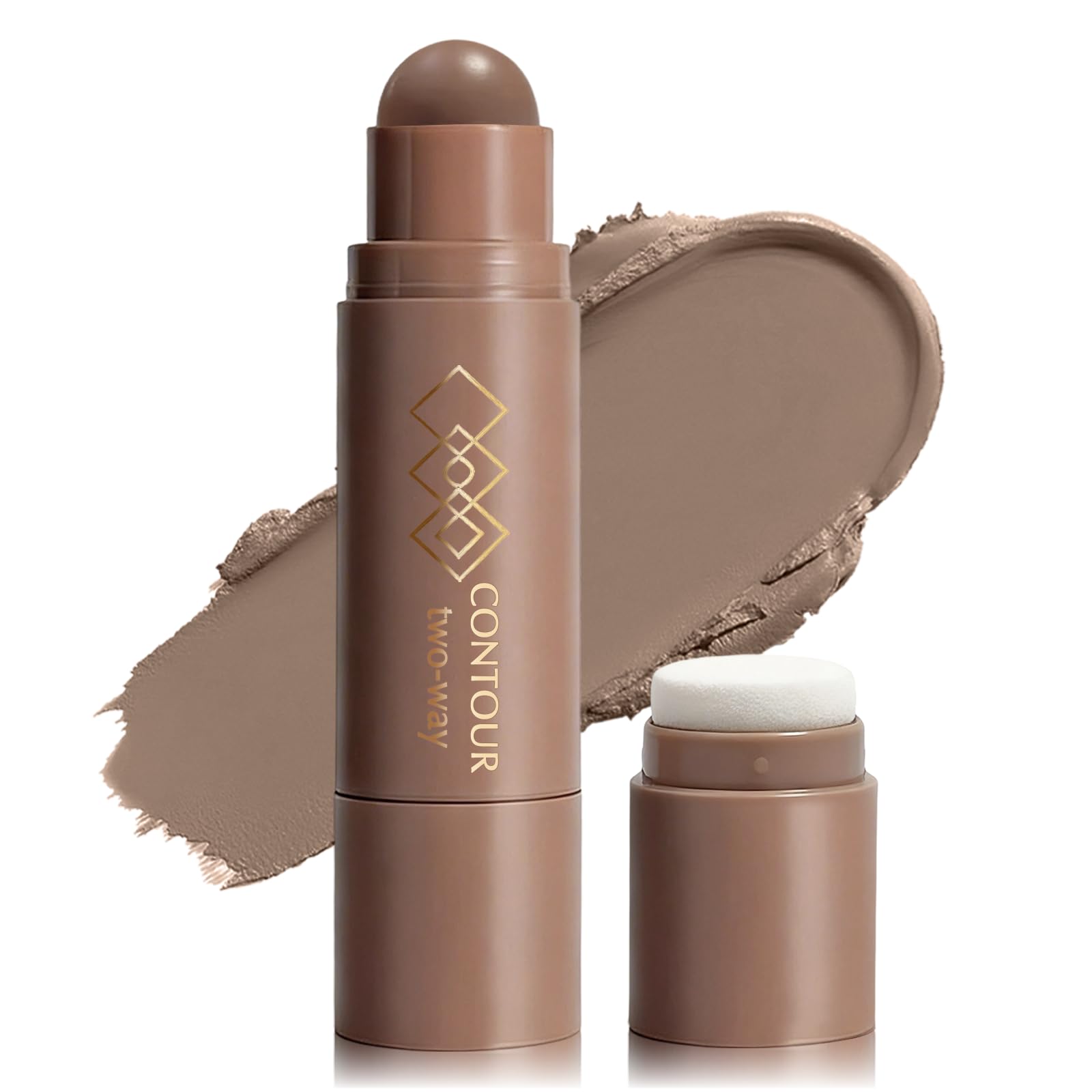 Wugbc Cream Contour Stick, Cool Toned Grey Brown Contour Makeup Smooth Blendable Matte Face Bronzer Stick for Fair to Light Skin