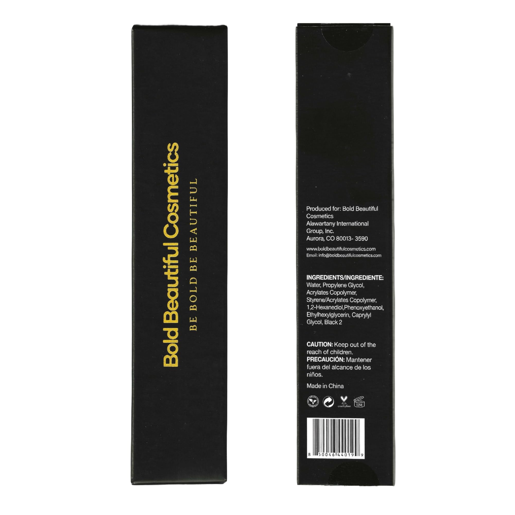 Bold Beautiful Cosmetics Liquid Eyeliner Pen Waterproof Smudge Proof All Day Eyeliner Black 1 Count