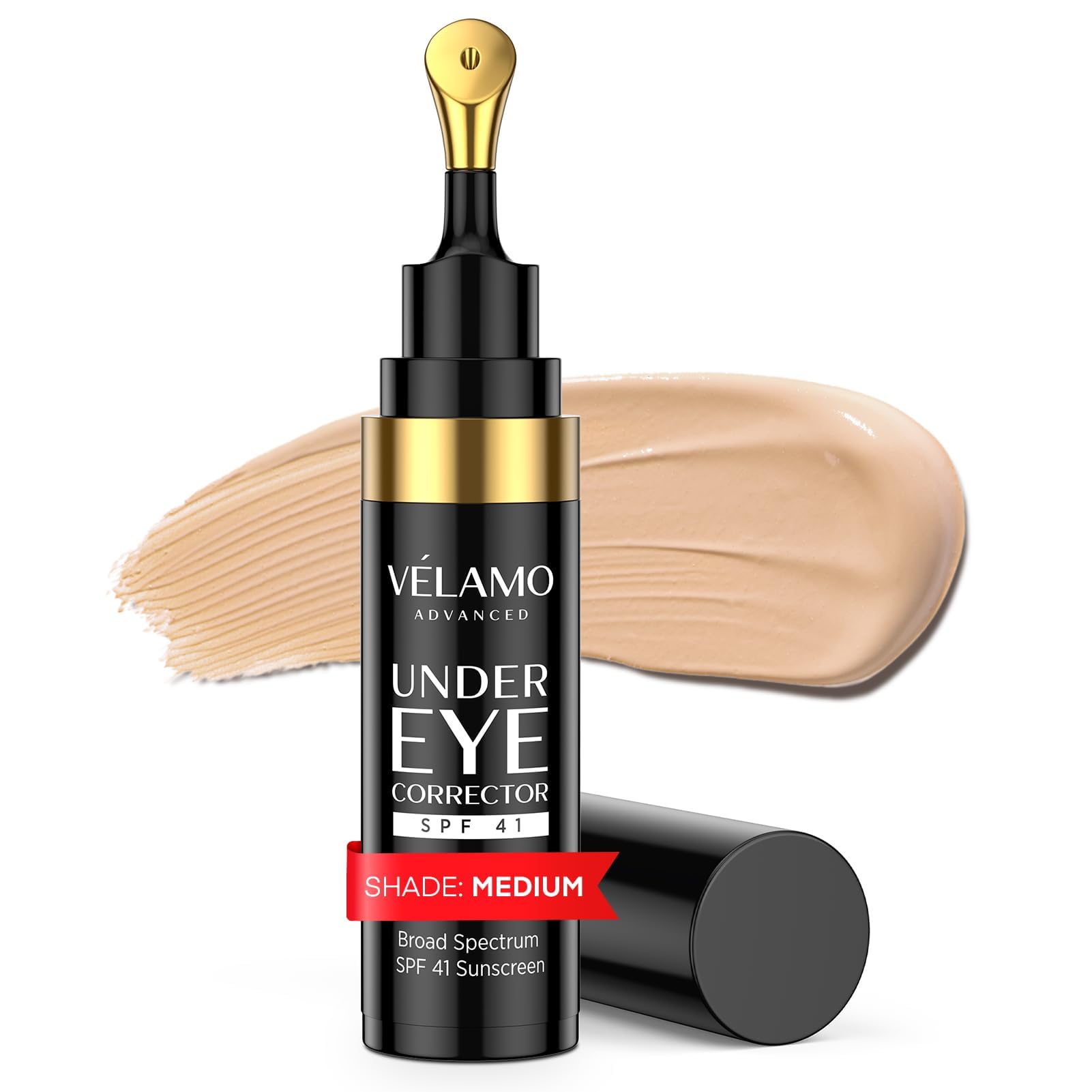 VELAMO ADVANCED Under Eye Corrector SPF 41(Shade: Medium): Under Eye Color Corrector for Dark Circles, Fine Lines & Puffiness  